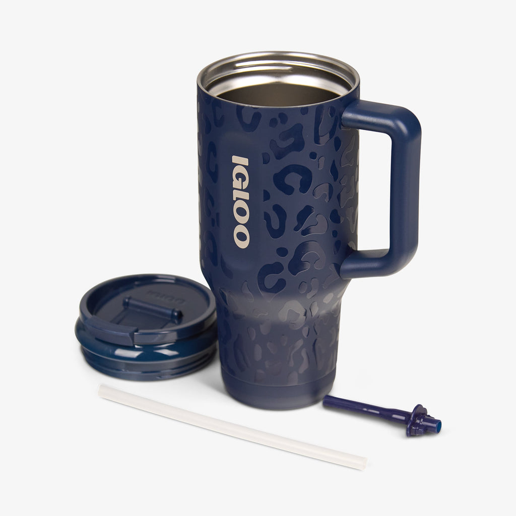 NFL 32 Oz Leopard Flip ‘n’ Sip Travel Mug Q9 - Cowboys - Product View