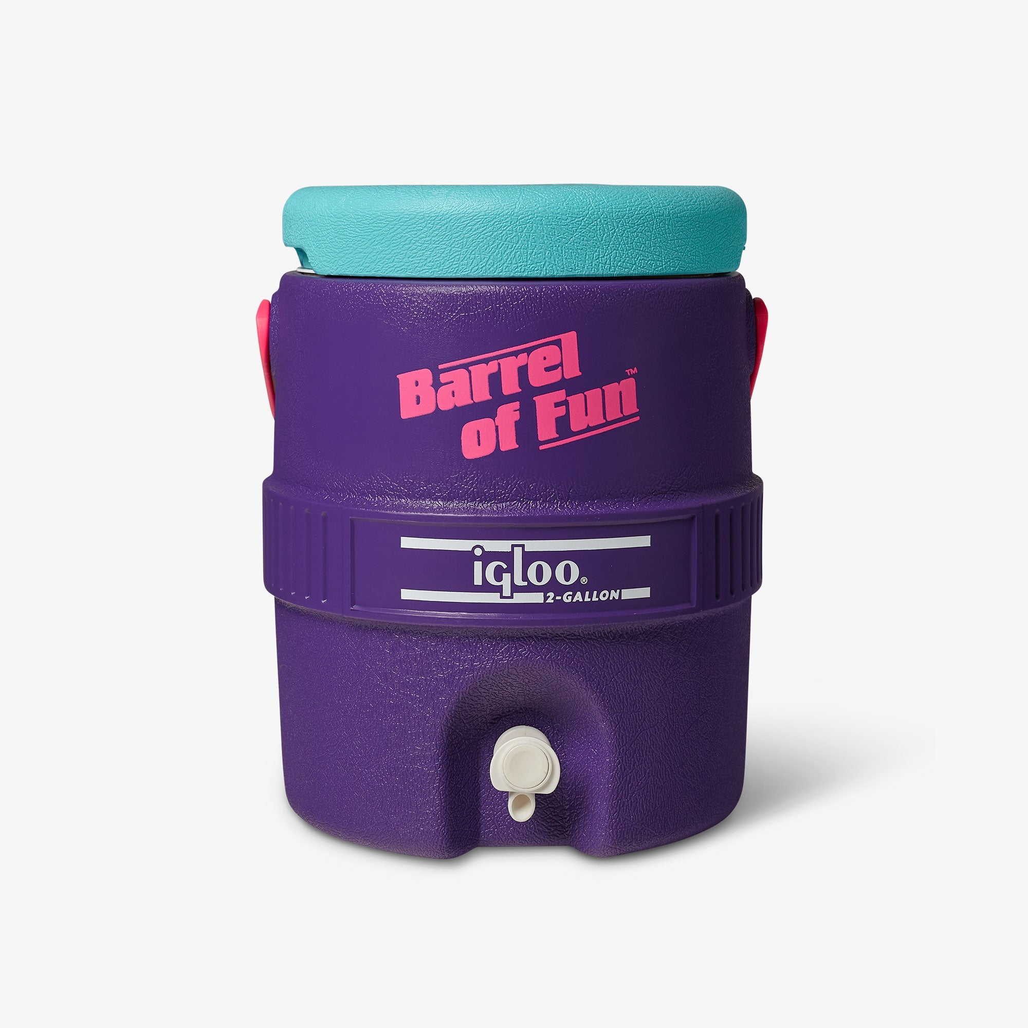 Retro Barrel of Fun 2 Gallon Jug K7 - Purple - Front View
