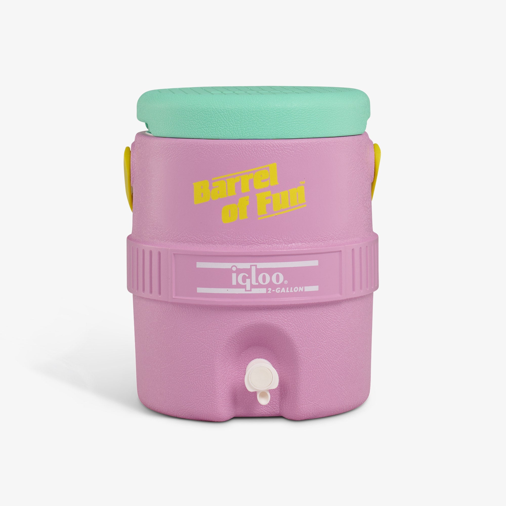 Retro Barrel of Fun 2 Gallon Jug K7 - Tea Rose - Front View