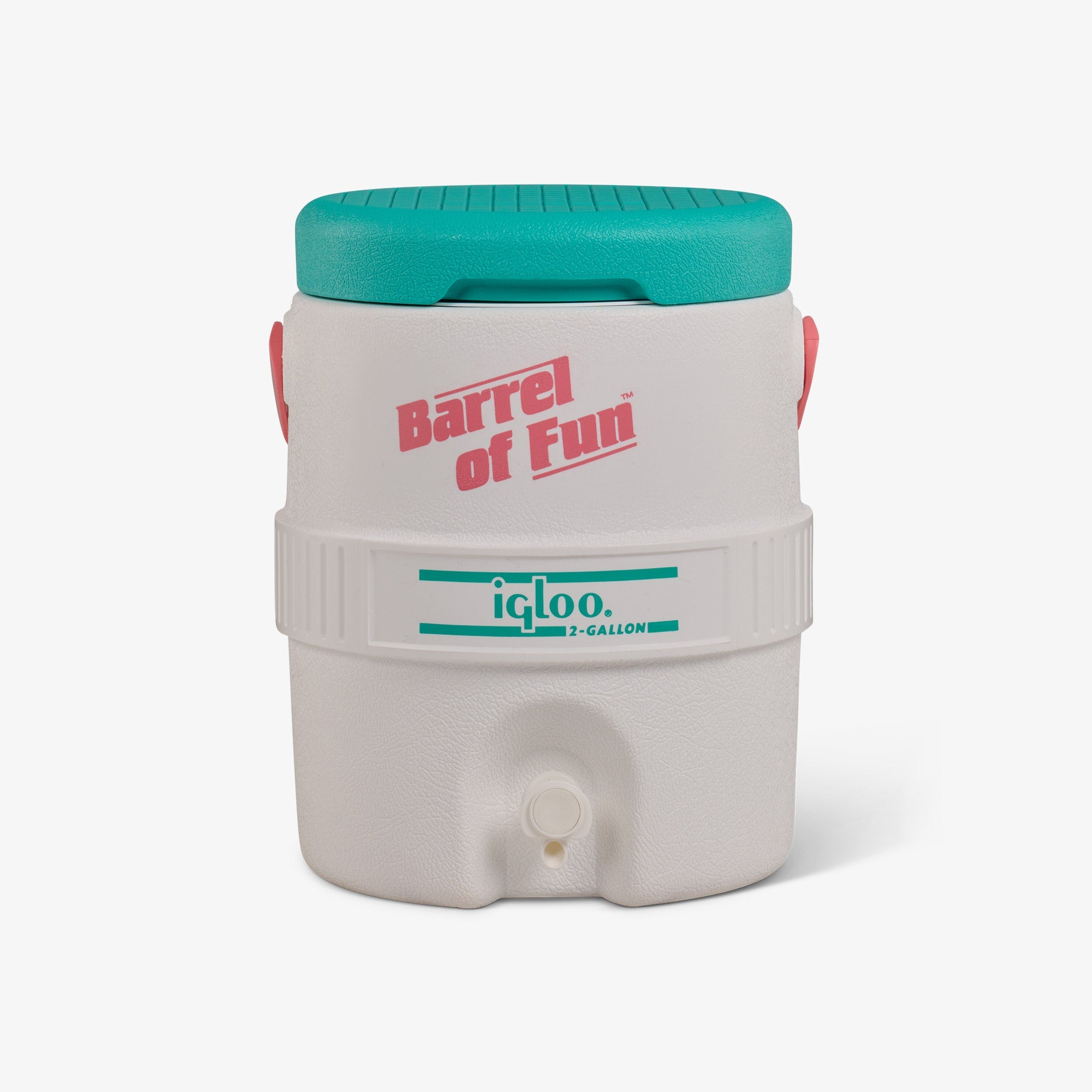 Retro Barrel of Fun 2 Gallon Jug K7 - White - Front View