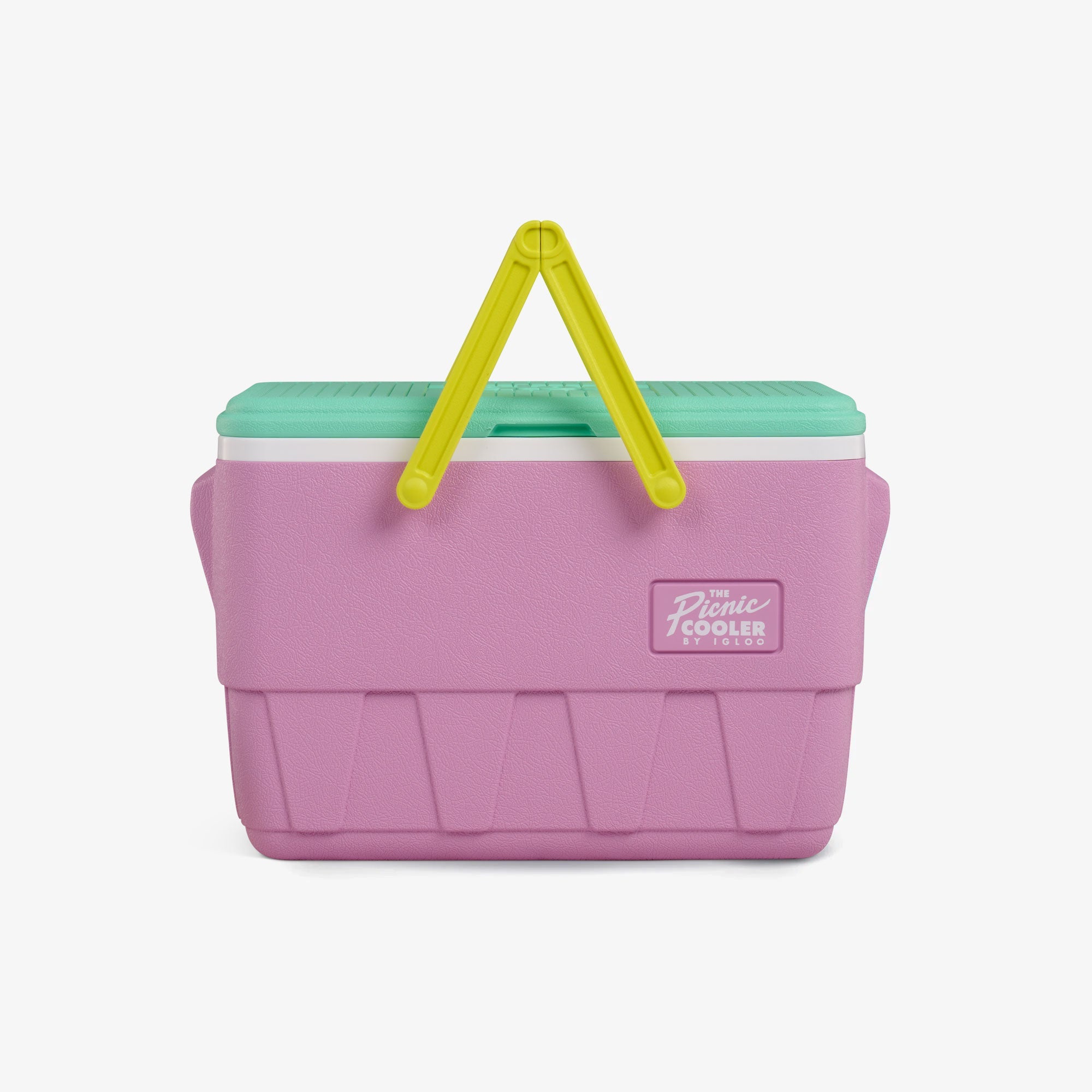 Retro Picnic Basket 25 Qt Cooler F1 - Tea Rose - Strap View