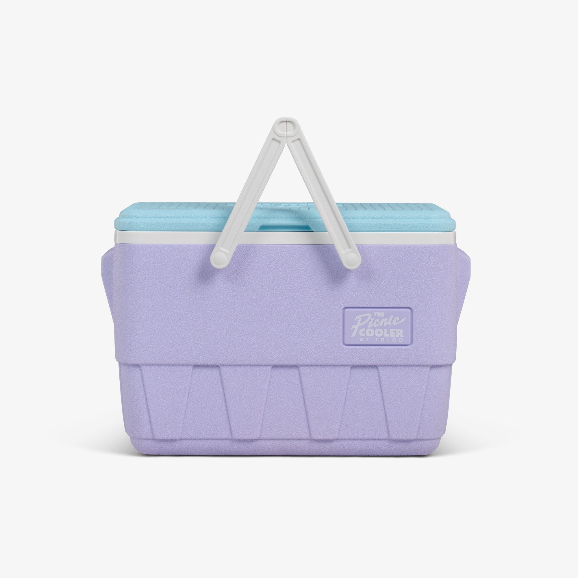 Retro Picnic Basket 25 Qt Cooler F1 - Lilac - Strap View