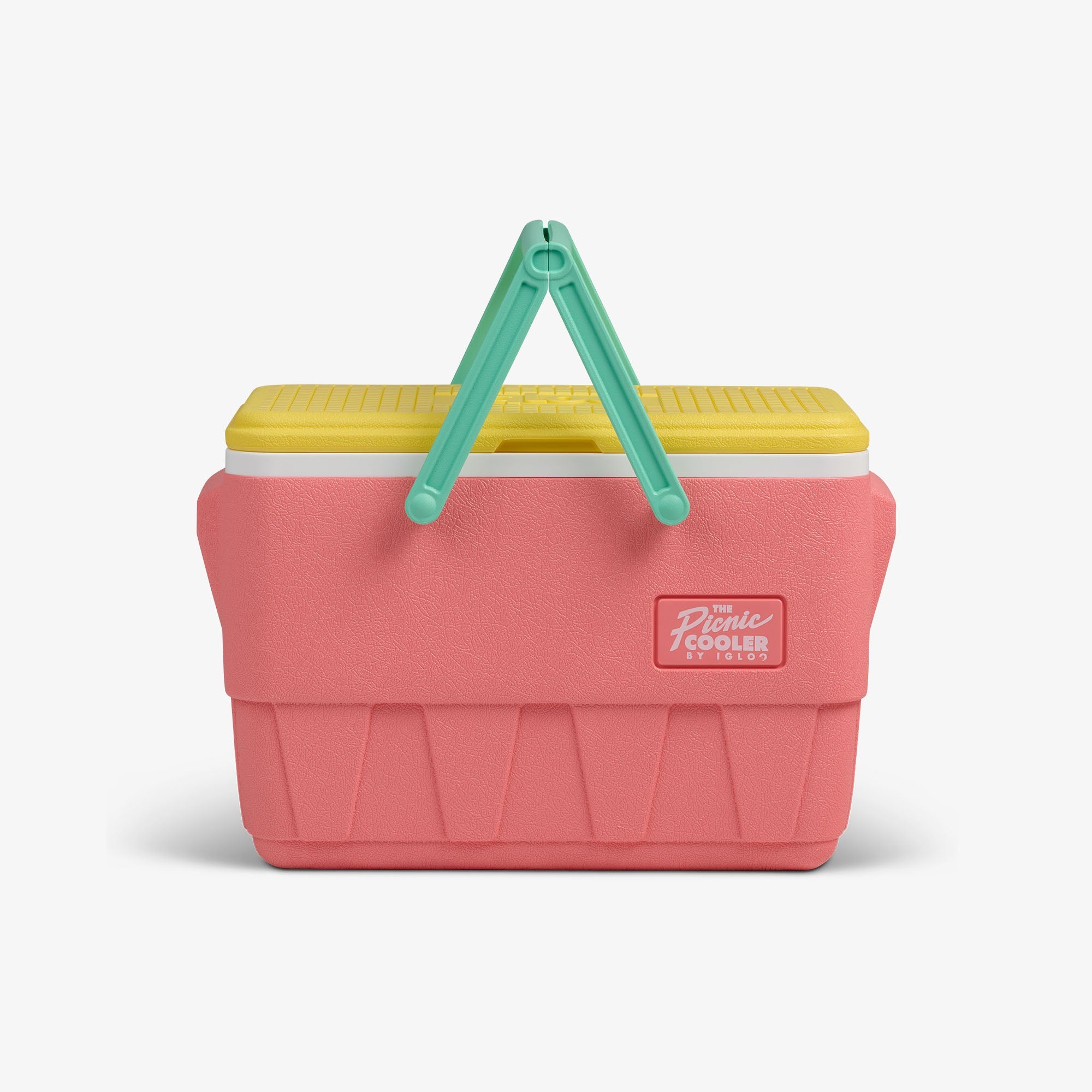 Retro Picnic Basket 25 Qt Cooler F1 - Flamingo - Strap View