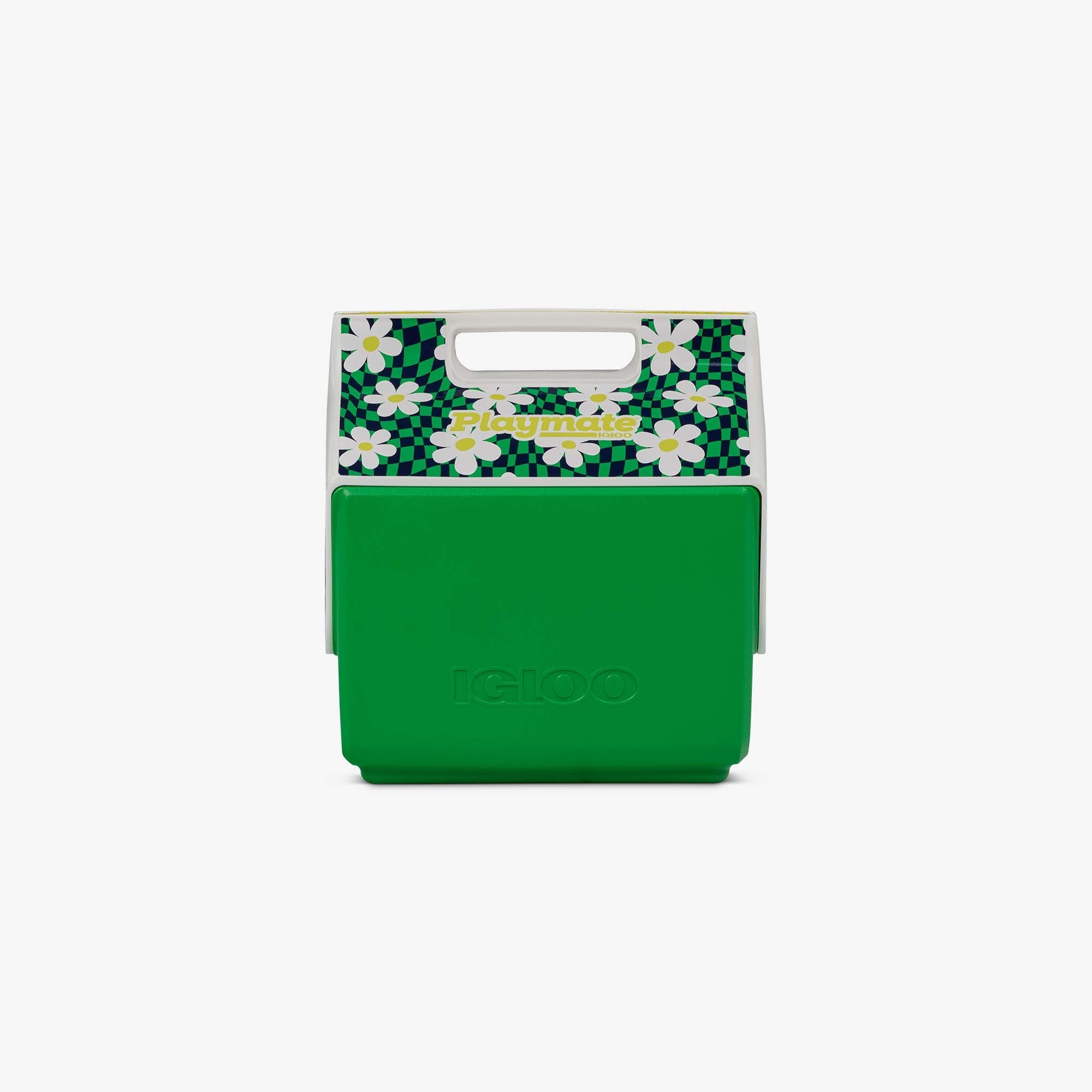Retro Little Playmate 7 Qt Cooler D3 - Psychedelic Daisy - Front View