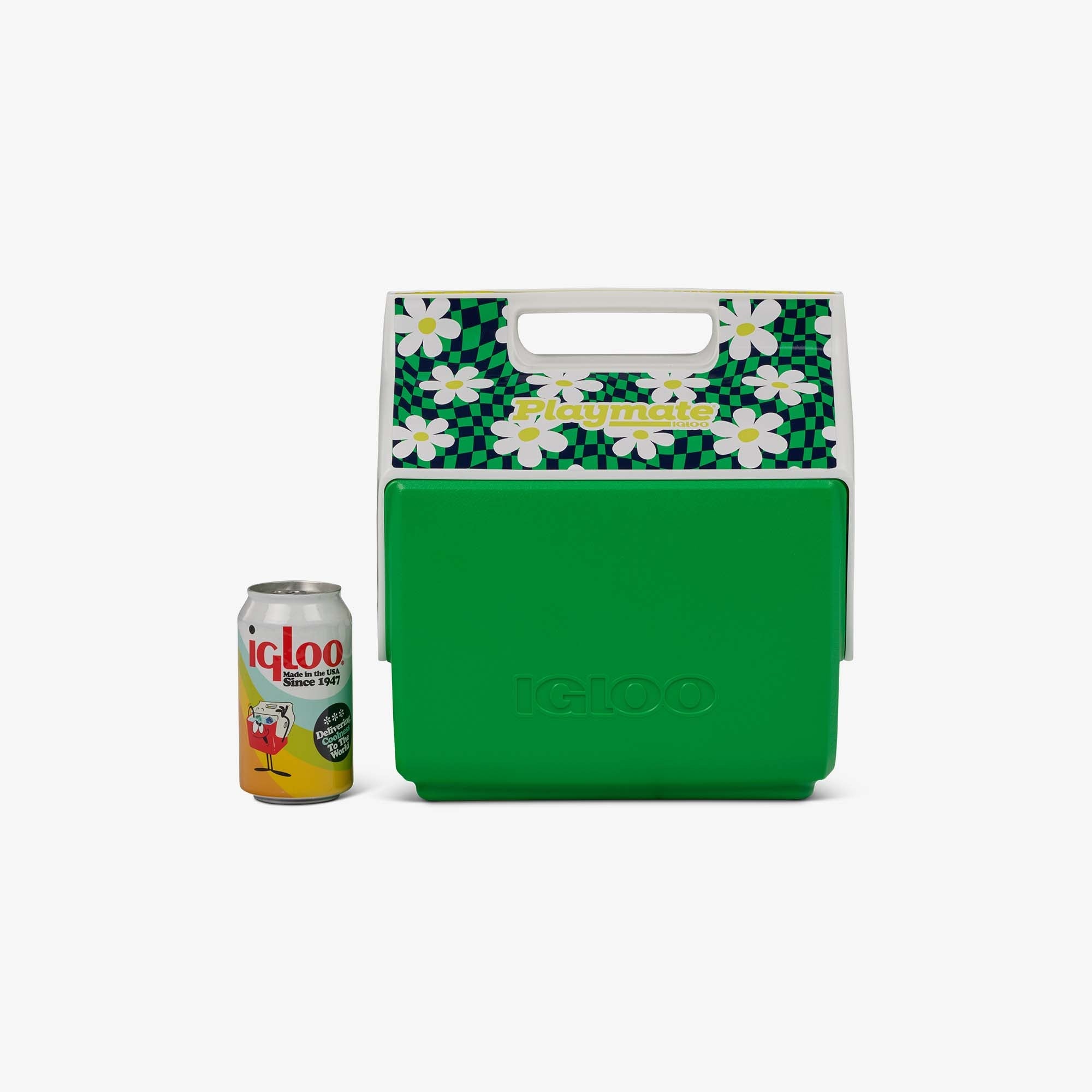 Retro Little Playmate 7 Qt Cooler D3 - Psychedelic Daisy - Size View