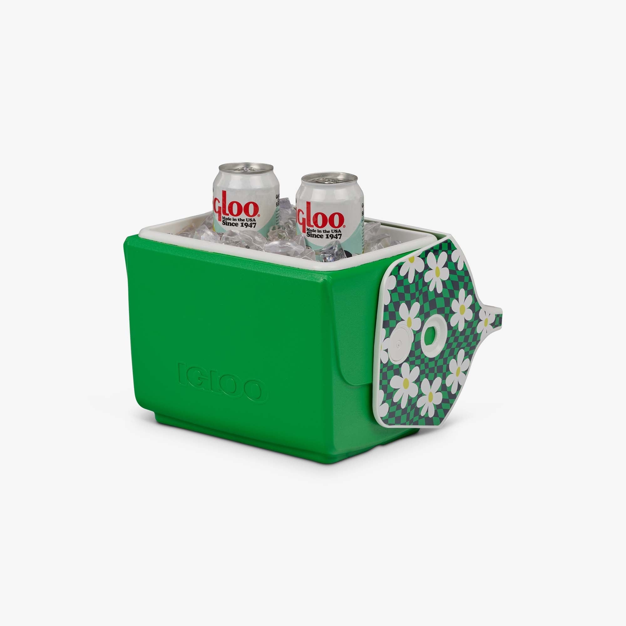 Retro Little Playmate 7 Qt Cooler D3 - Psychedelic Daisy - Product View