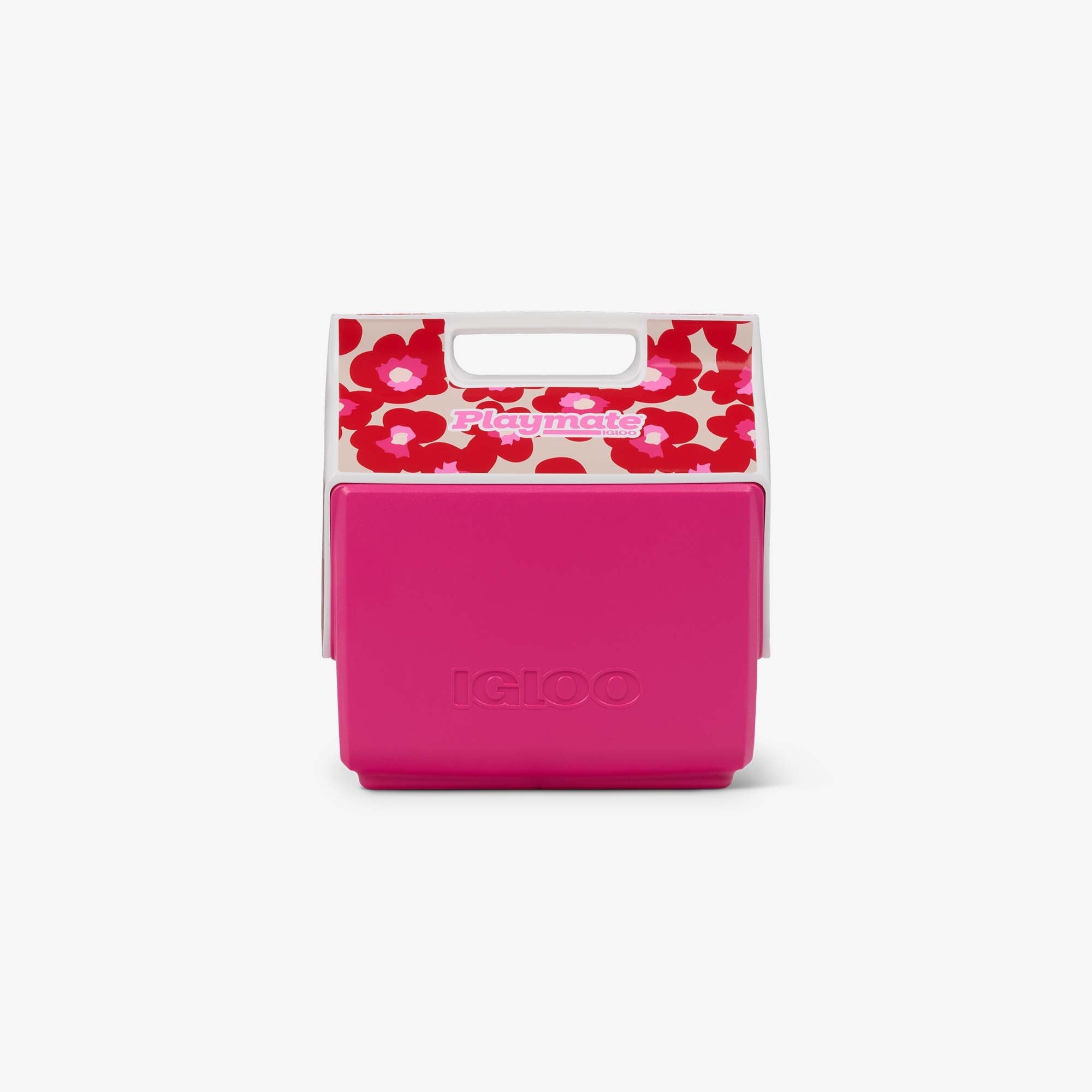 Retro Little Playmate 7 Qt Cooler D3 - Mod Floral - Front View