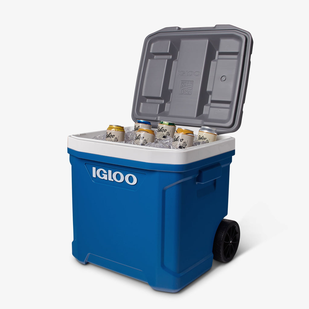 Latitude 60 Qt Roller Cooler R7 - Blue - Product View