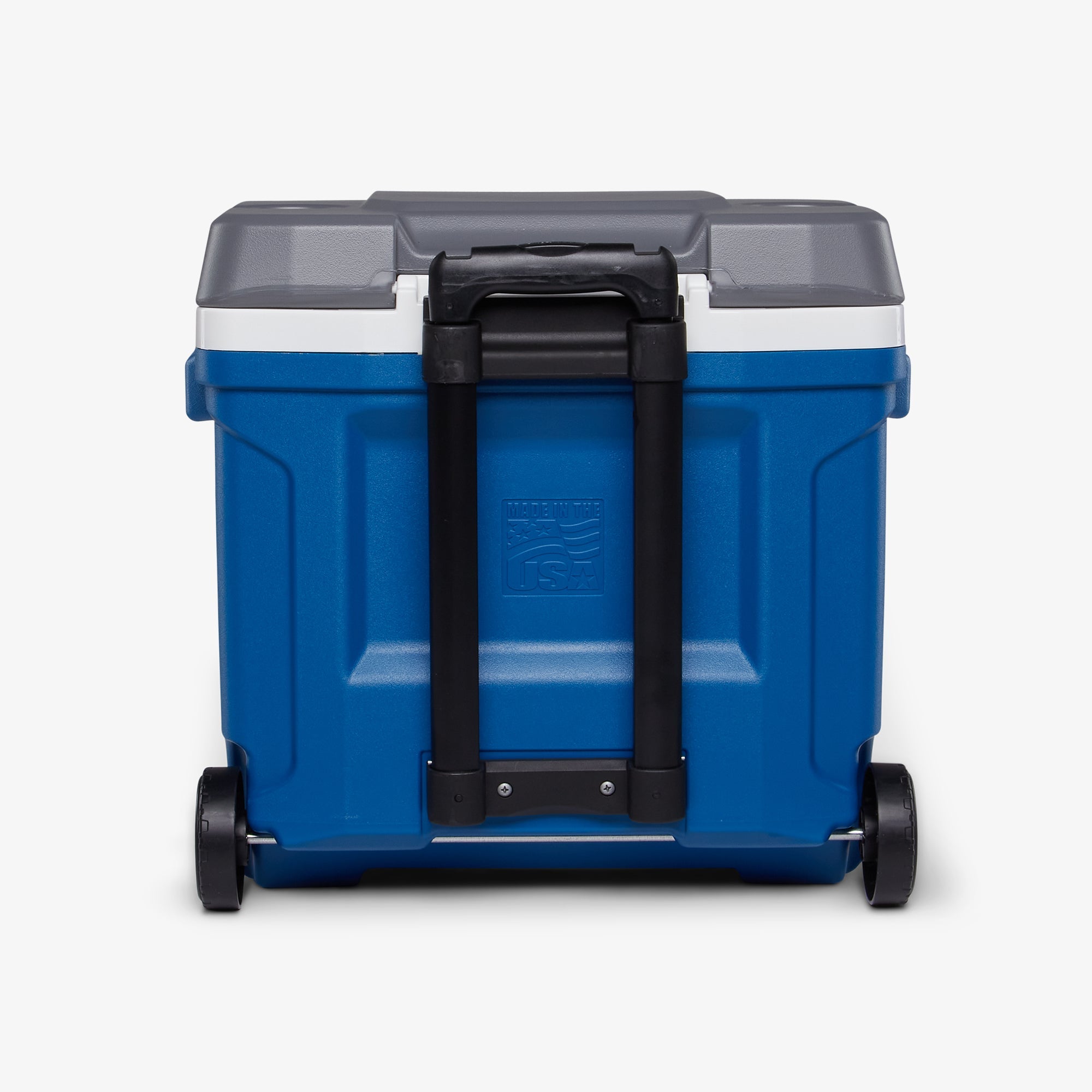Latitude 30 Qt Roller Cooler S4 - Blue - Back View