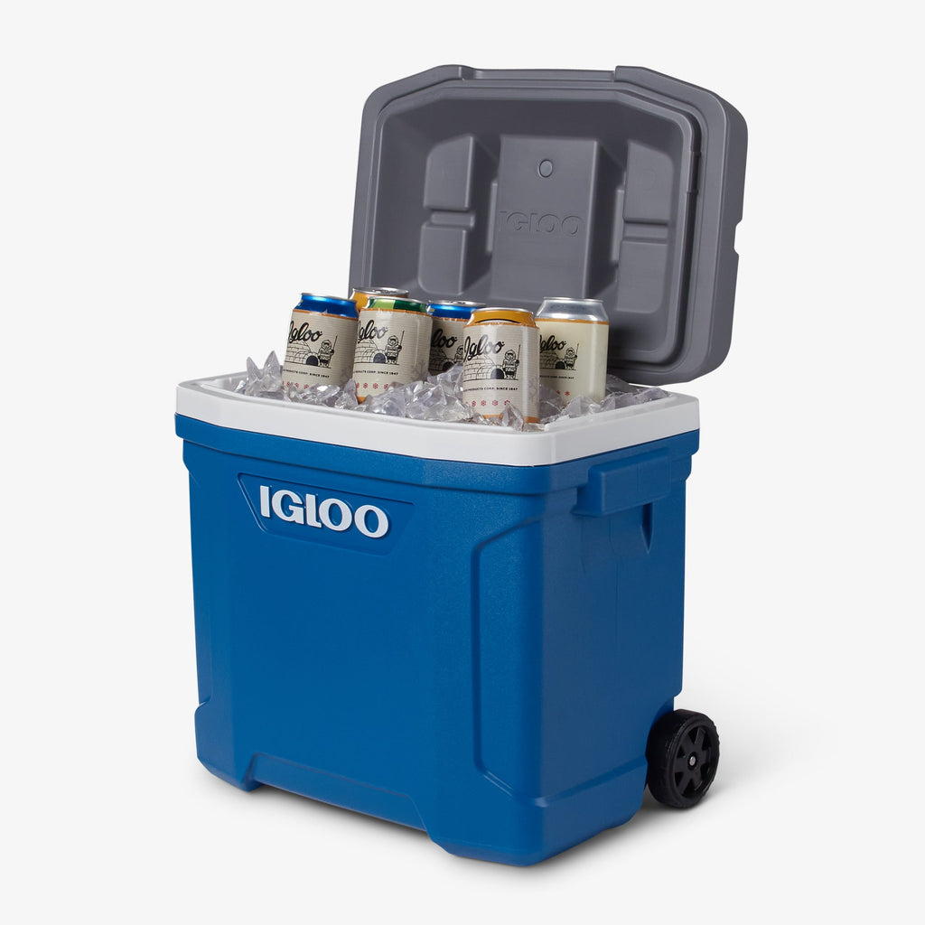 Latitude 30 Qt Roller Cooler S4 - Blue - Product View