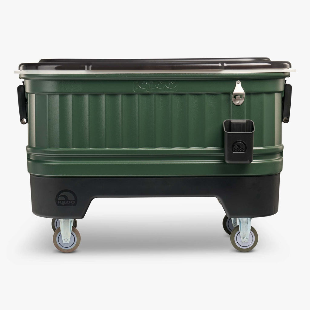 Party Bar 125 Qt Cooler V1 - Oil Green - Front View