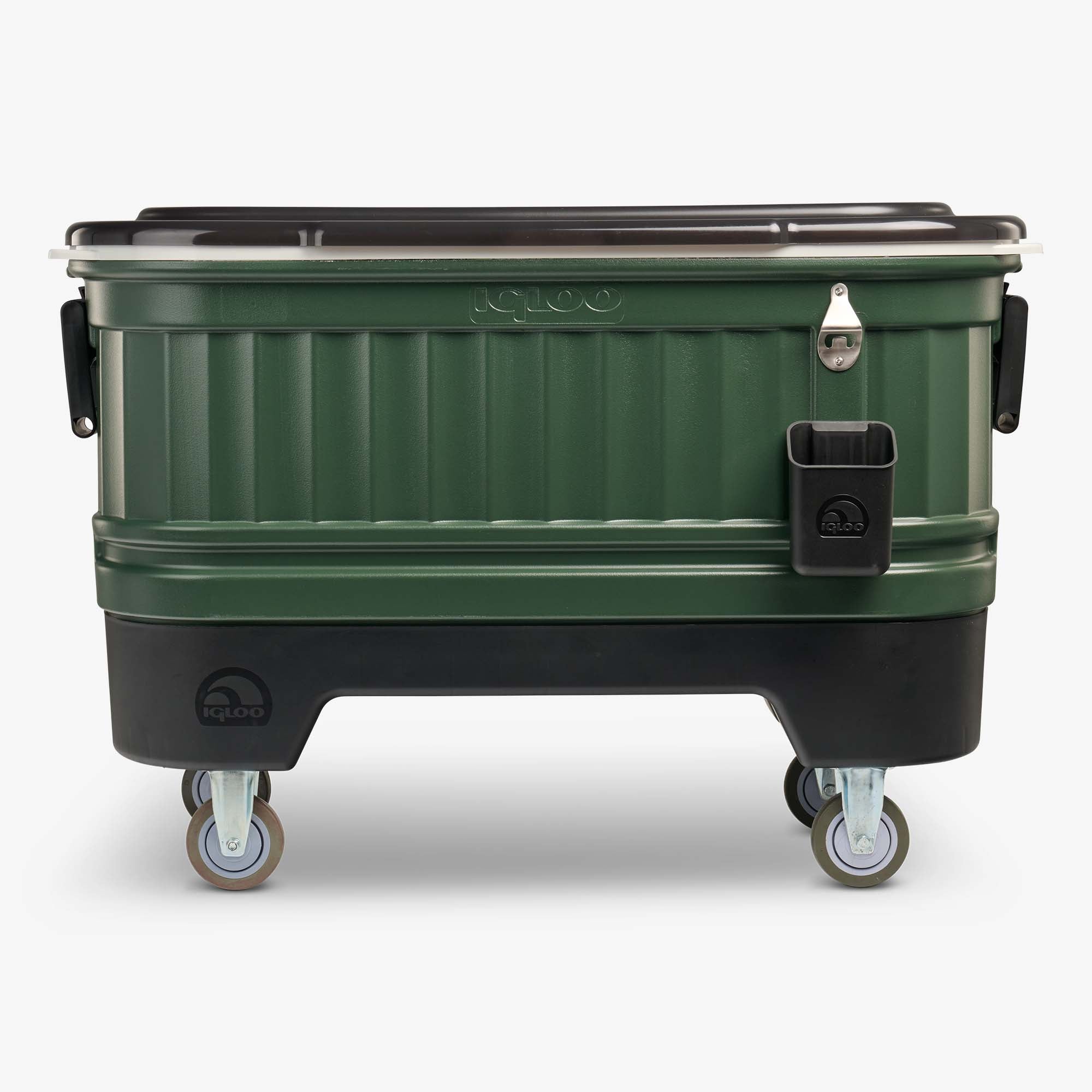 Party Bar 125 Qt Cooler V1 - Oil Green - Front View