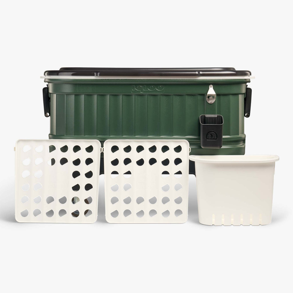 Party Bar 125 Qt Cooler V1 - Oil Green - Product View