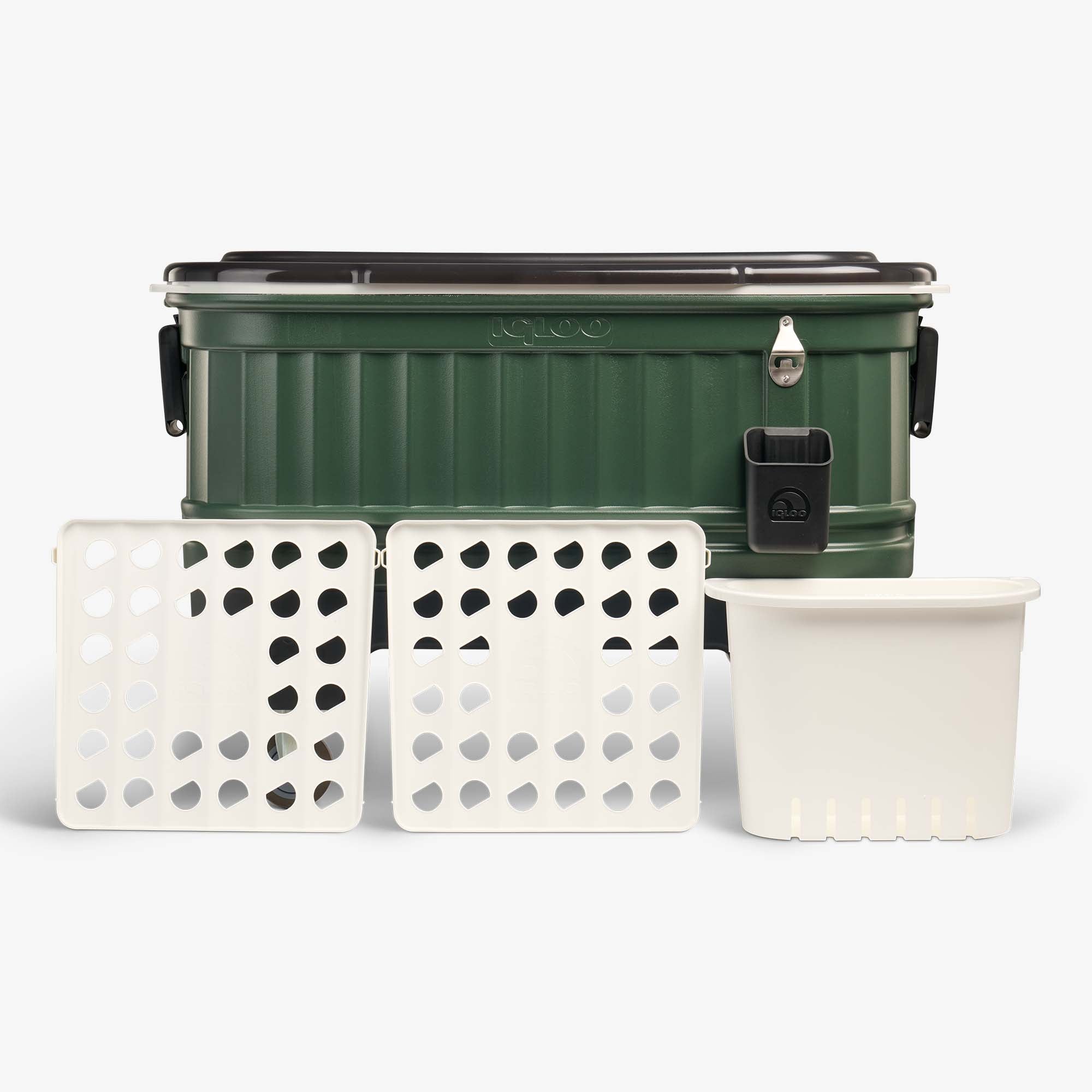Party Bar 125 Qt Cooler V1 - Oil Green - Product View