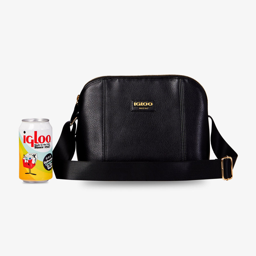 Igloo Luxe® Crossbody Cooler Bag N9 - Black - Size View