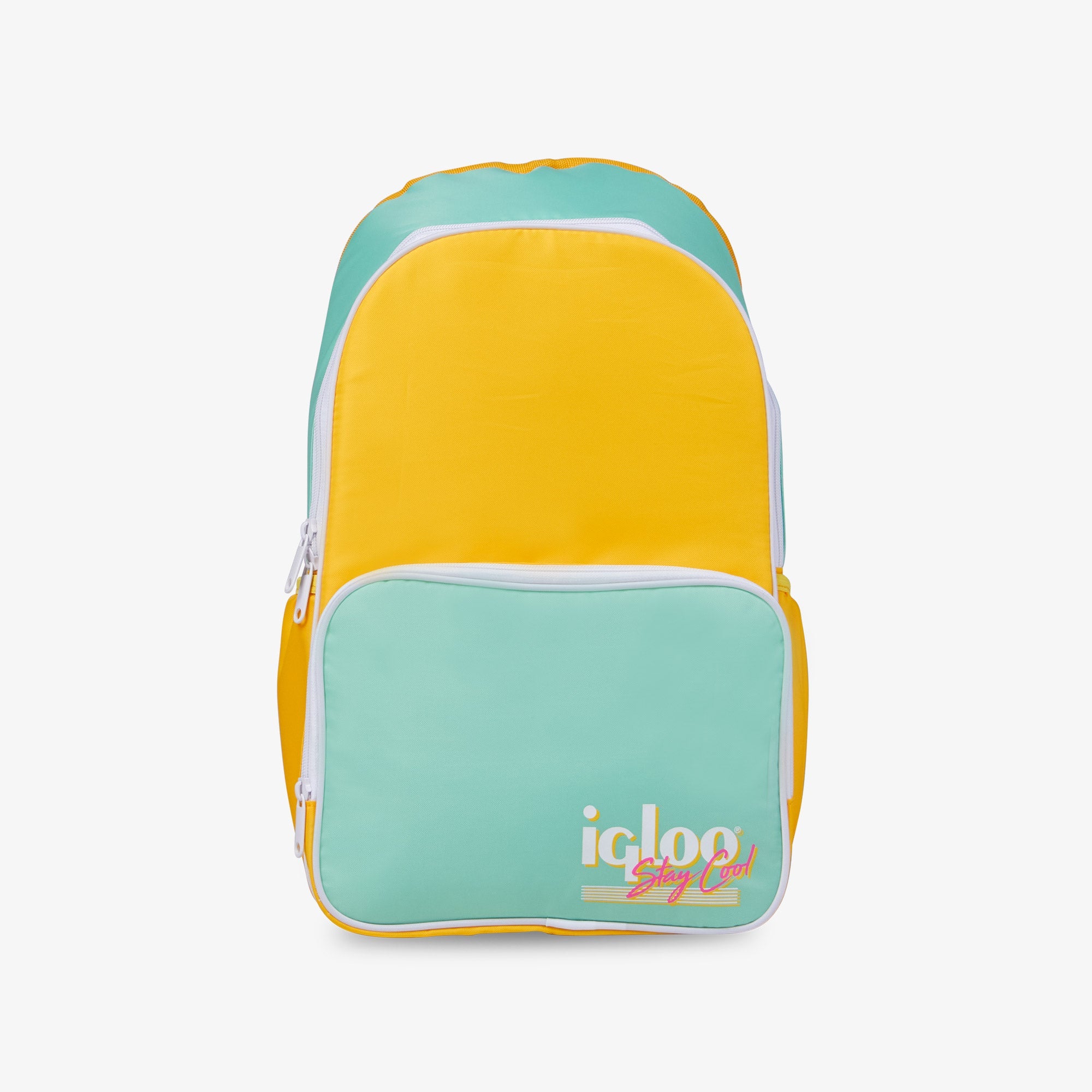 Retro Backpack Cooler U6 - Yellow - Front View