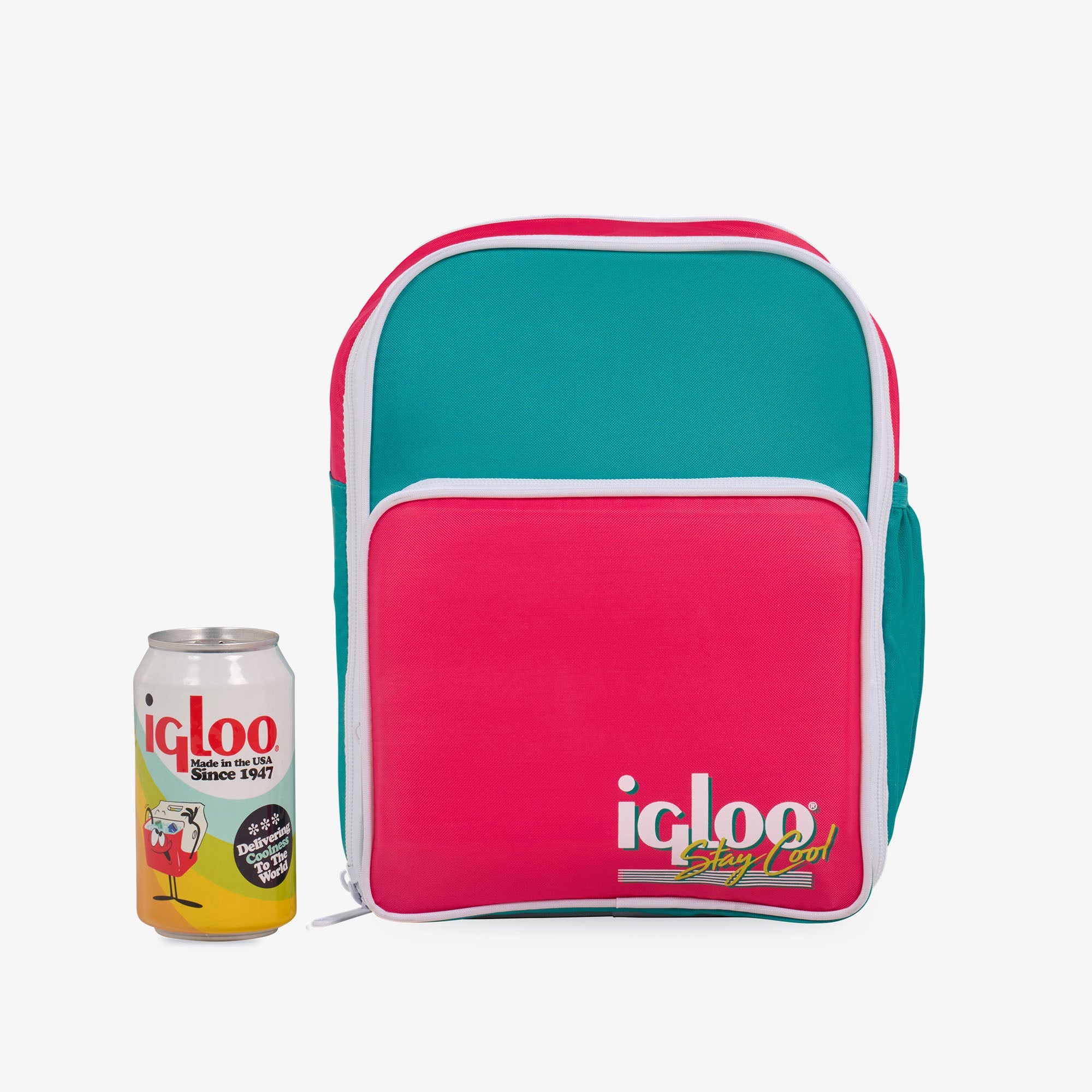 Retro Mini Convertible Backpack A3 - Jade - Size View