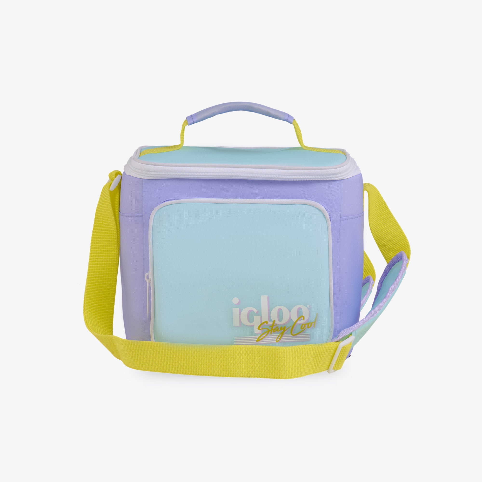 Retro Square Lunch Bag N0 - Lilac - Front View