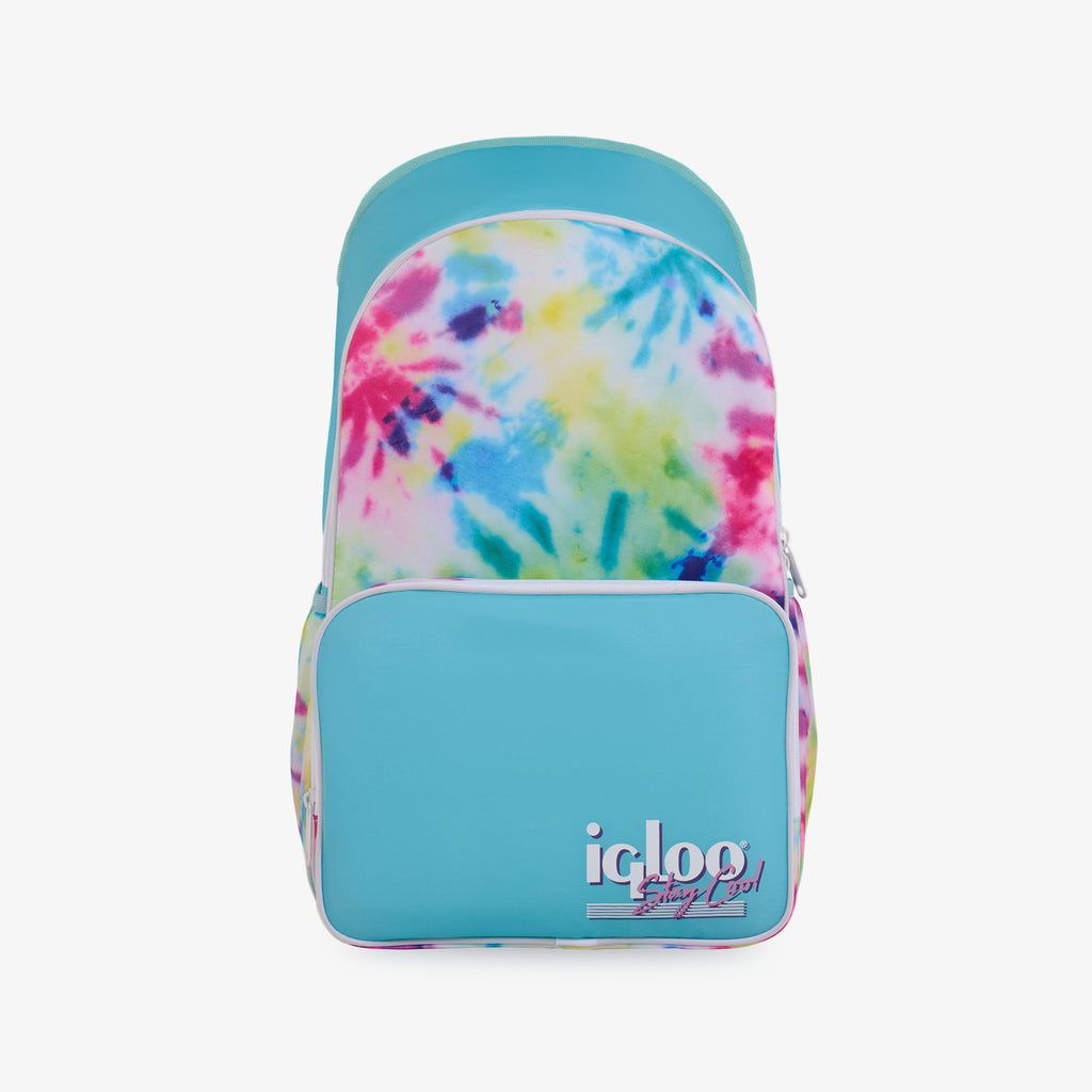 Retro Backpack Cooler U6 - Tie-Dye - Front View