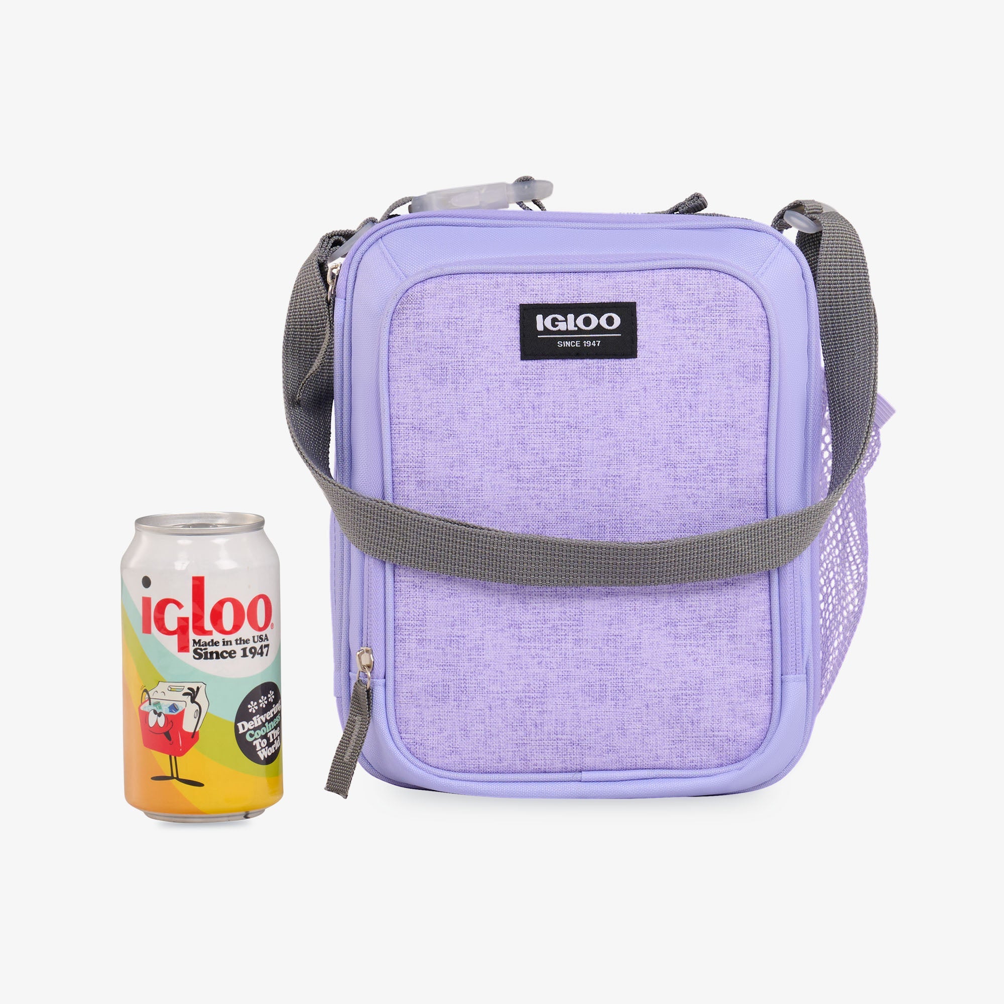 Kids Everyday Lunch Vertical Cooler Bag X0 - Lilac - Size View