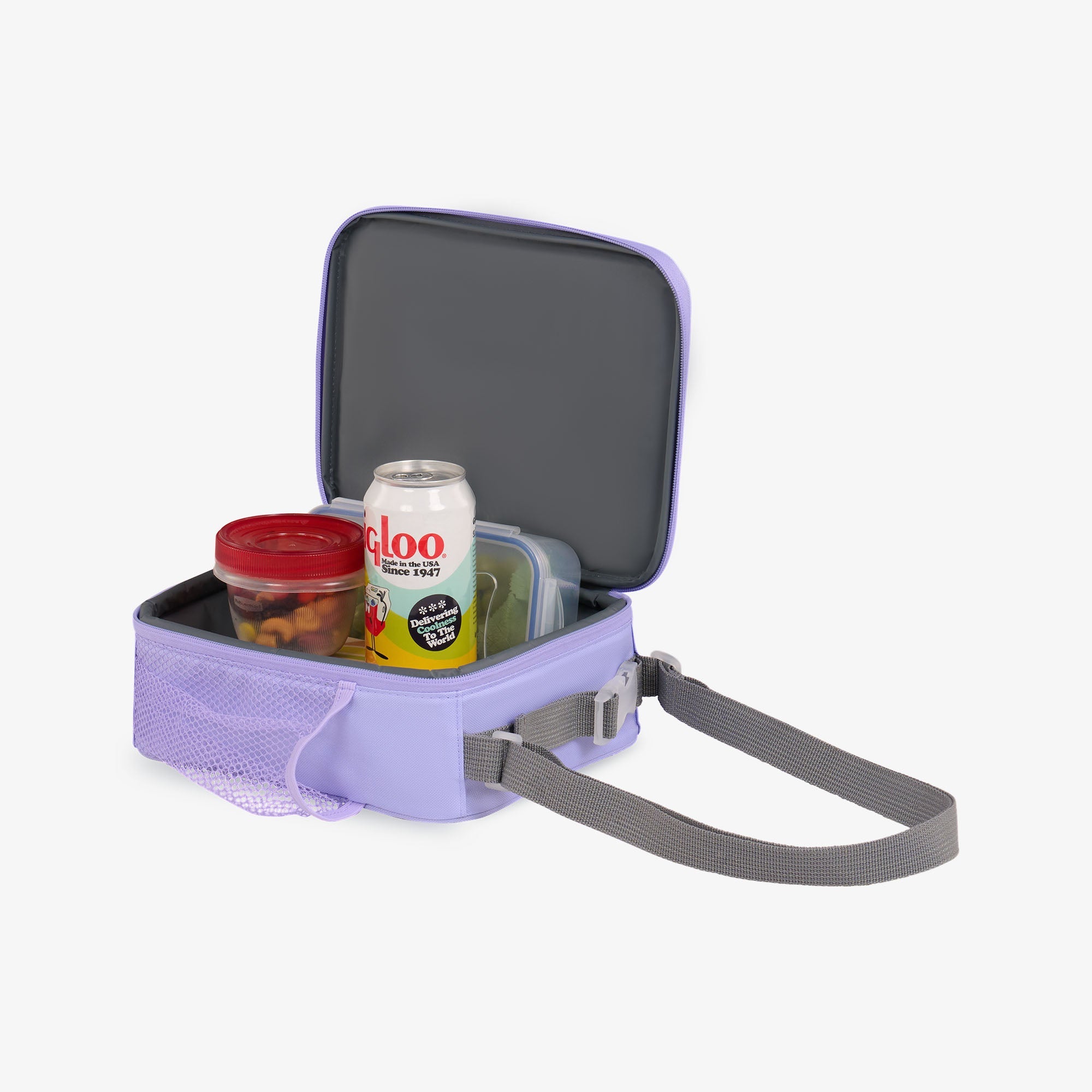 Kids Everyday Lunch Vertical Cooler Bag X0 - Lilac - Product View