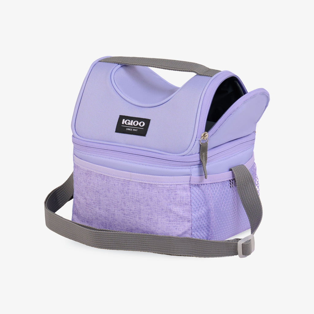 Kids Everyday Lunch Gripper Cooler Bag L8 - Lilac - Open View