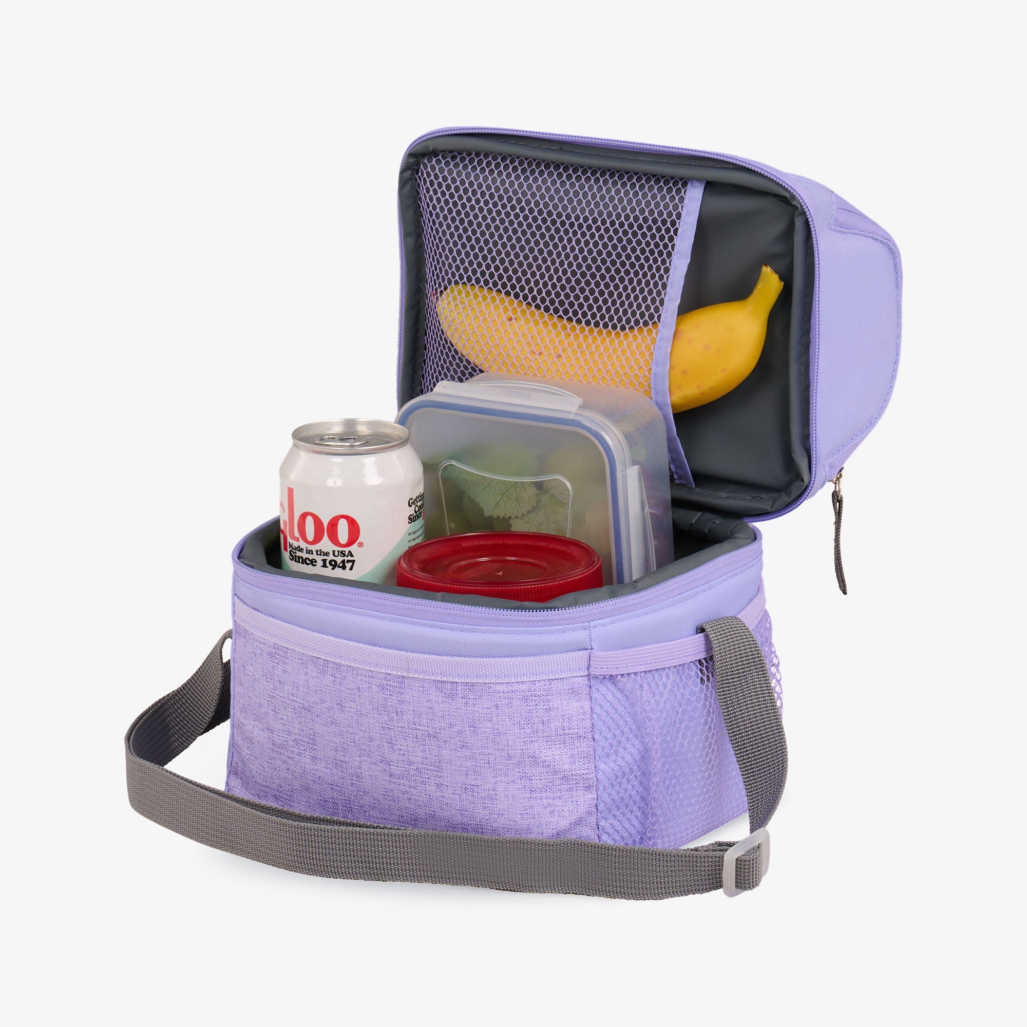 Kids Everyday Lunch Gripper Cooler Bag L8 - Lilac - Product View