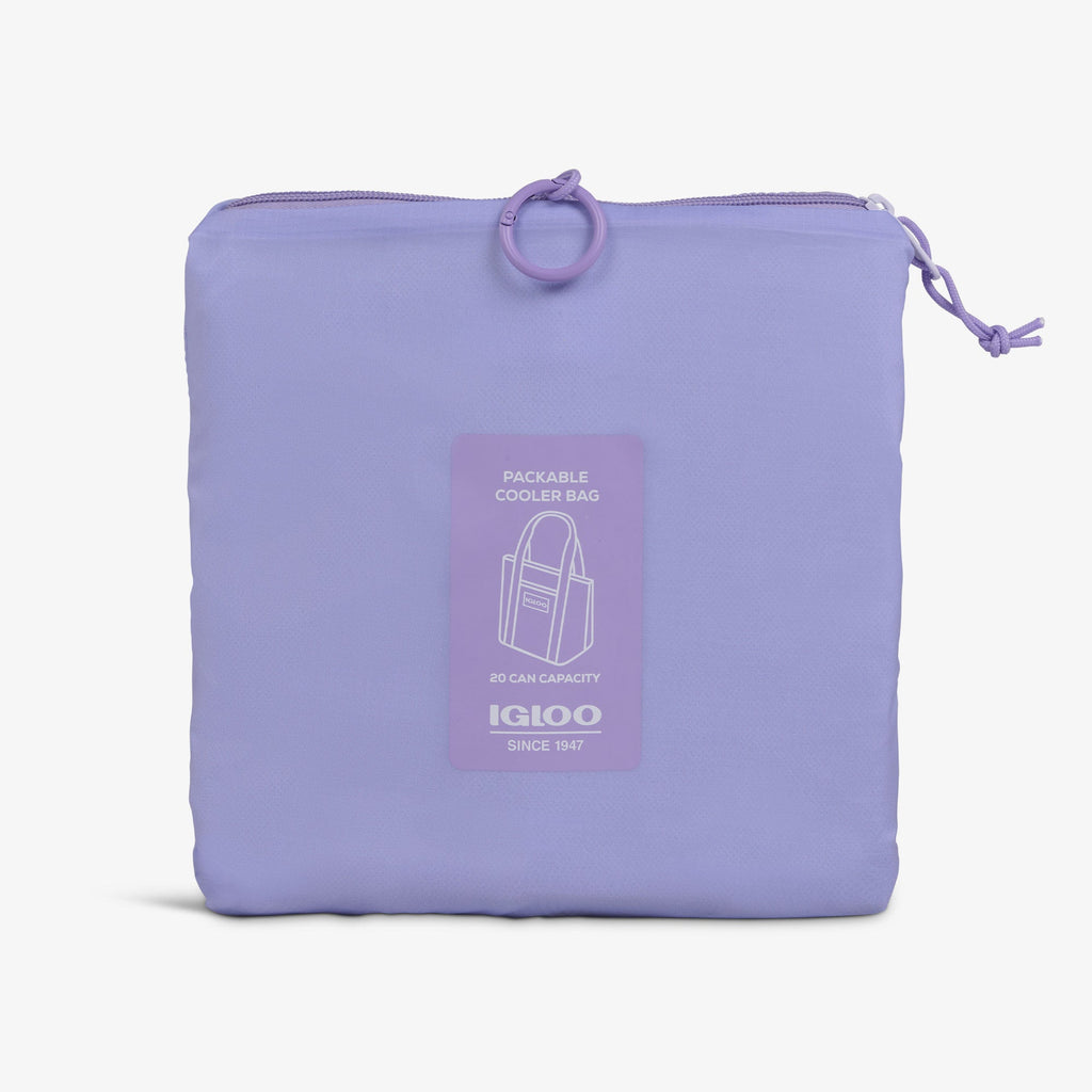 Packable Puffer 20-Can Cooler Bag F2 - Lilac - Product View