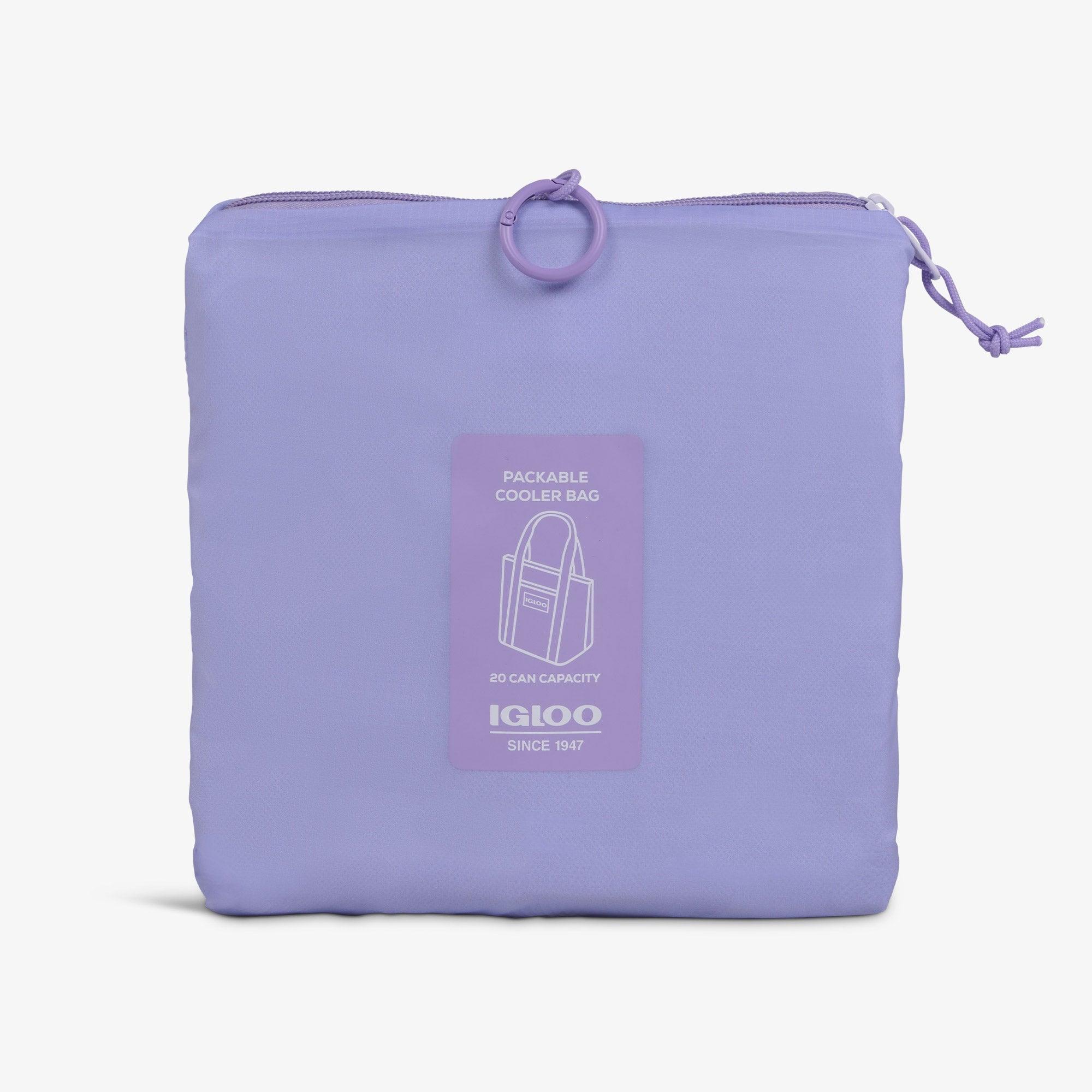 Packable Puffer 20-Can Cooler Bag F2 - Lilac - Product View
