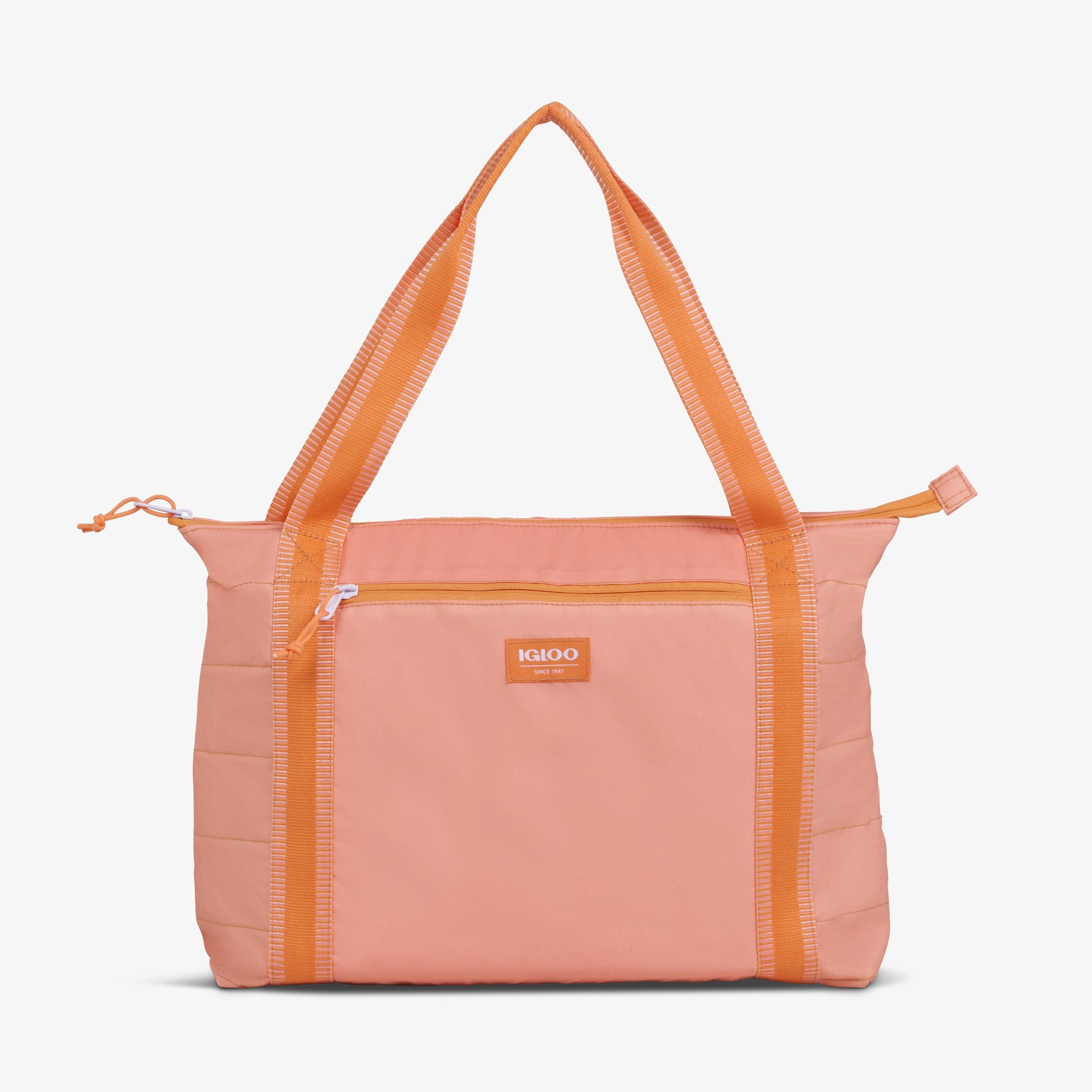 Packable Puffer 20-Can Cooler Bag F2 - Apricot - Front View