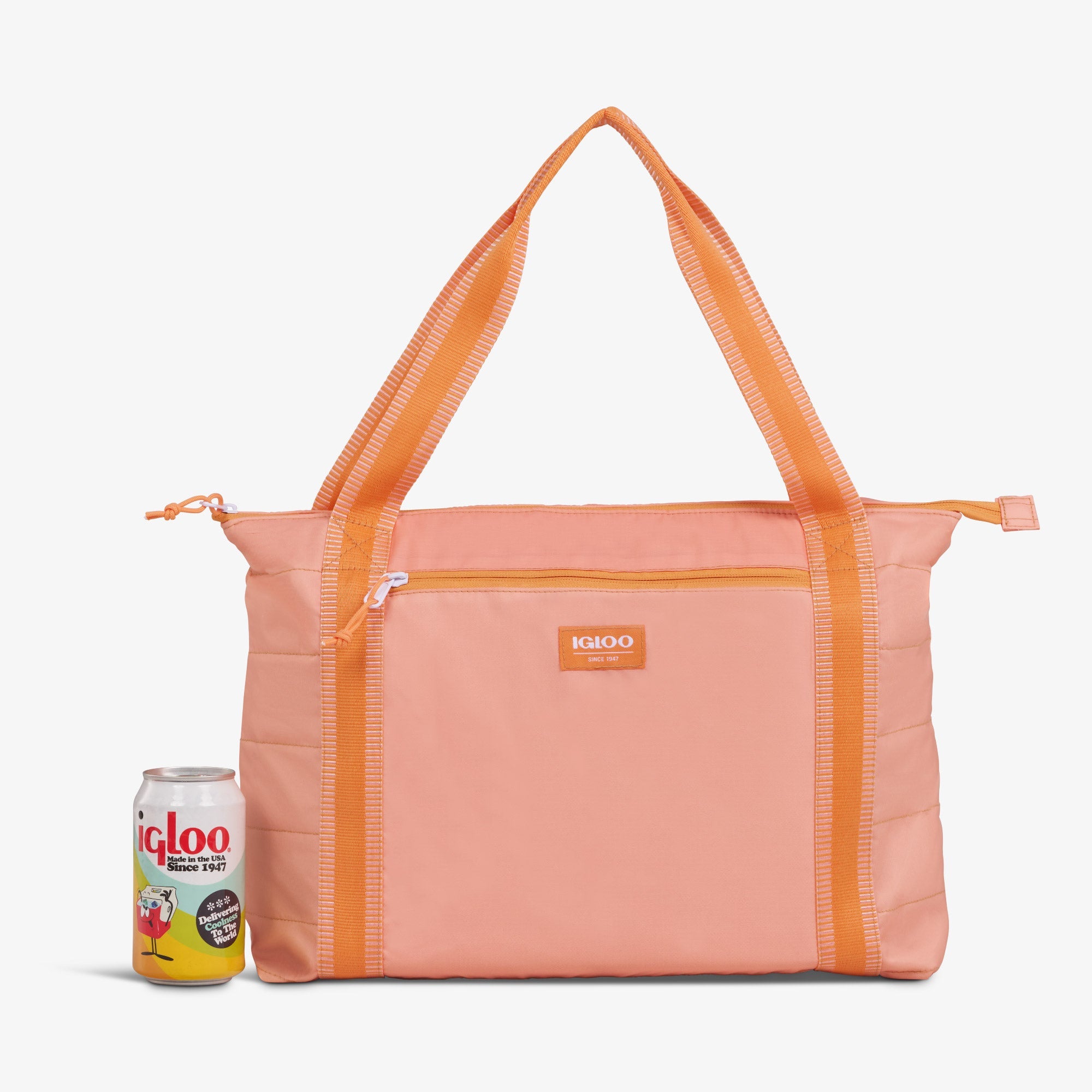 Packable Puffer 20-Can Cooler Bag F2 - Apricot - Size View