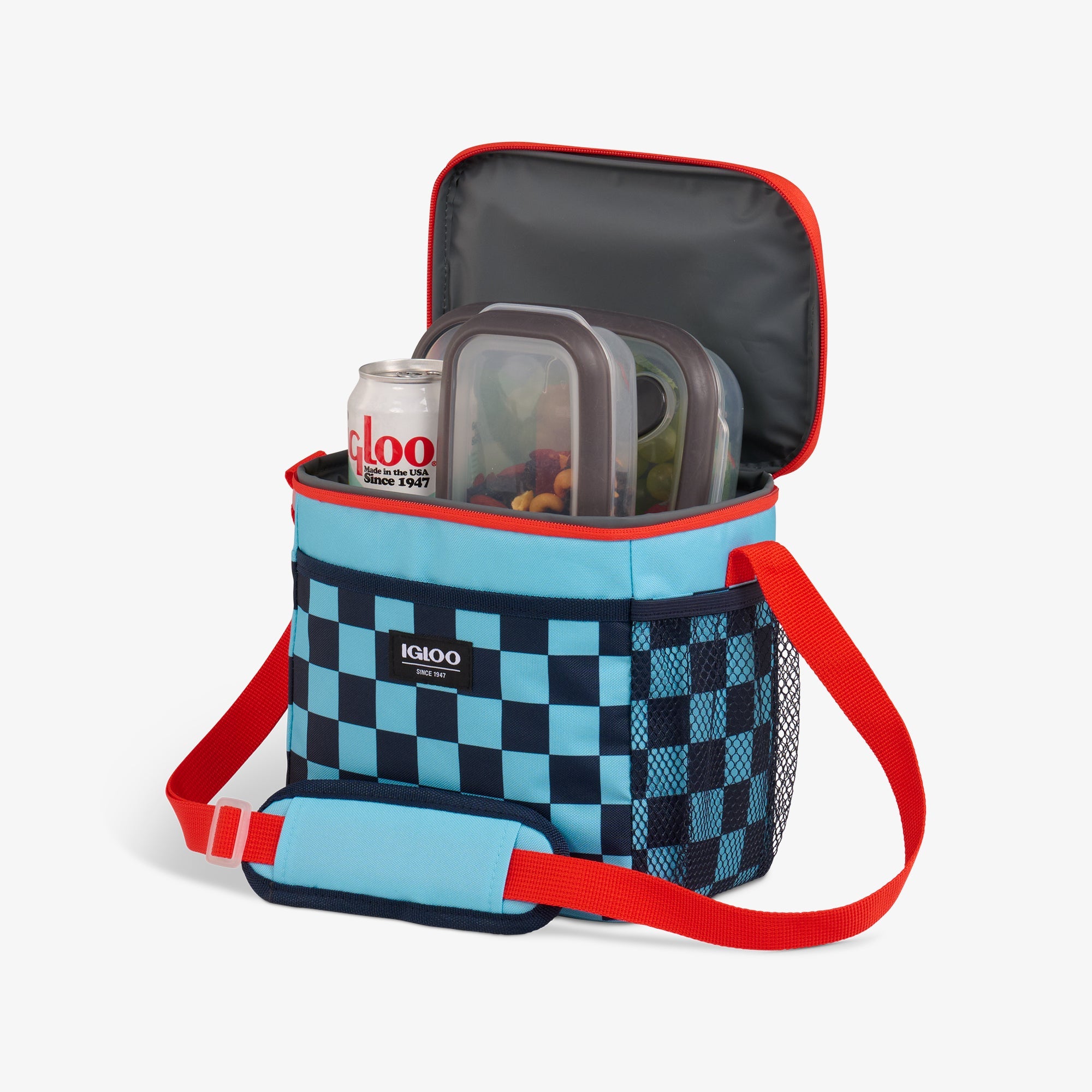 Kids Square Lunch Bag X7 - Checkers - Product View