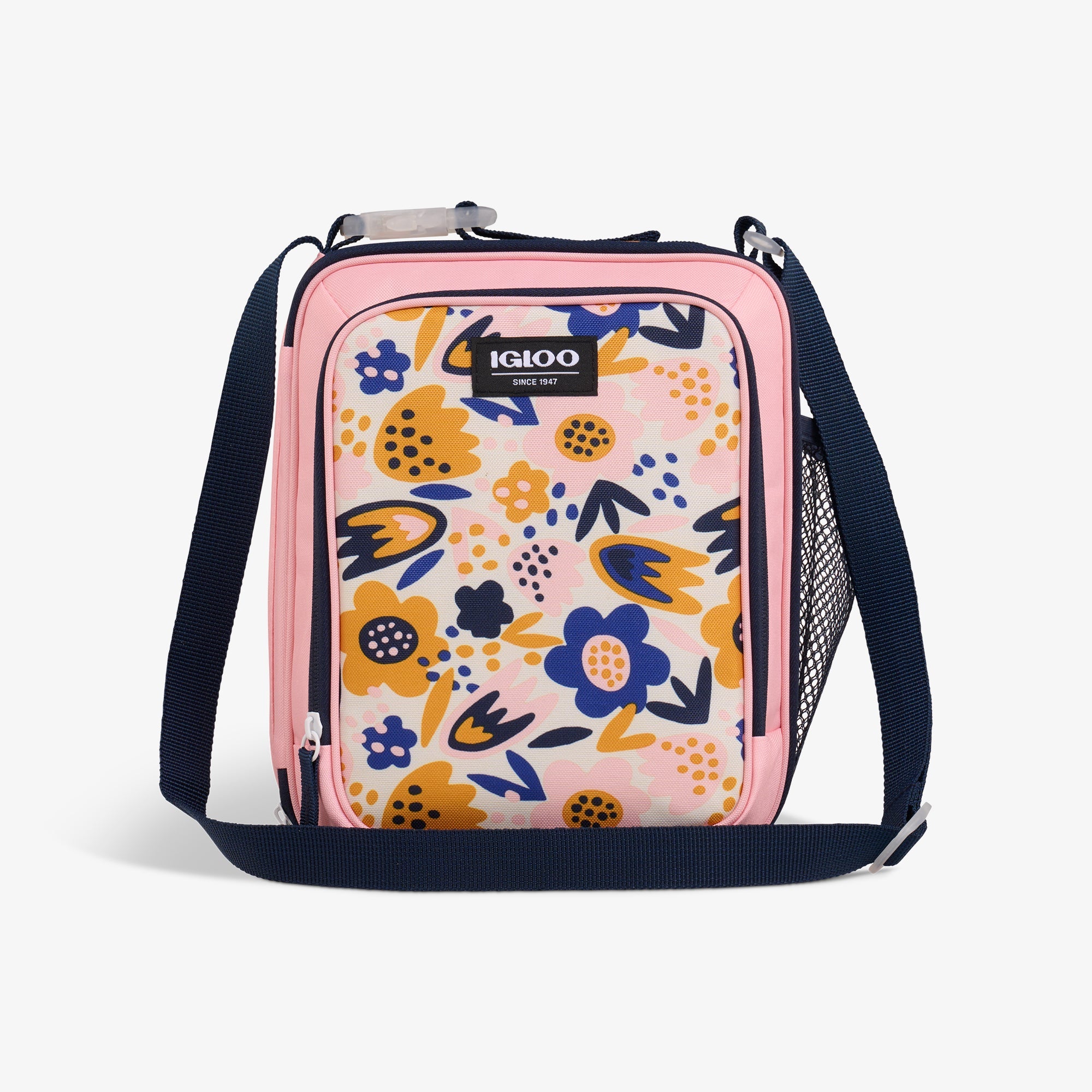 Kids Everyday Lunch Vertical Cooler Bag X0 - Floral - Front View