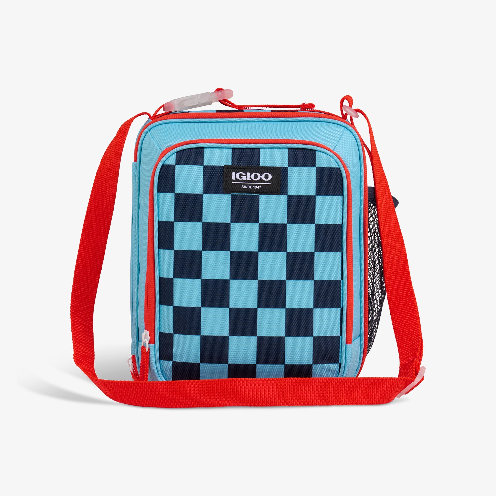 Kids Everyday Lunch Vertical Cooler Bag X0 - Checkers - Front View