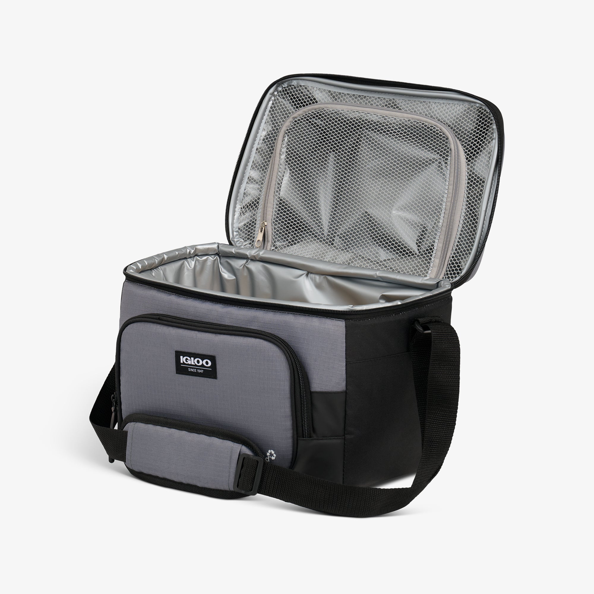 Latitude Hardtop Gripper 22-Can Cooler Bag W6 - Carbonite - Open View