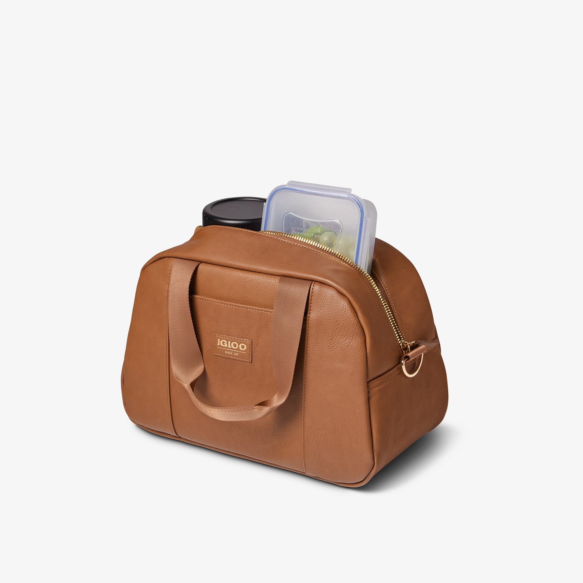Igloo Luxe® Satchel Cooler Bag H4 - Cognac - Product View