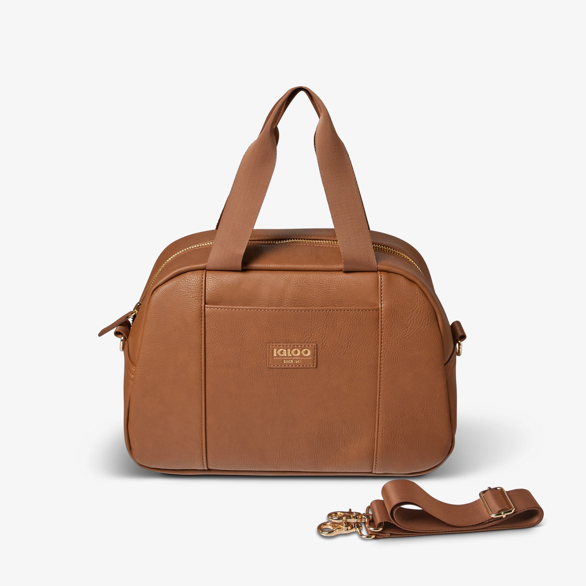 Igloo Luxe® Satchel Cooler Bag H4 - Cognac - Product View