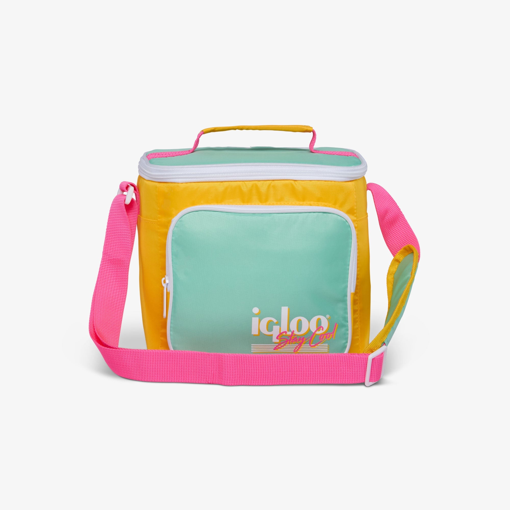 Retro Square Lunch Bag N0 - Yellow - Front View