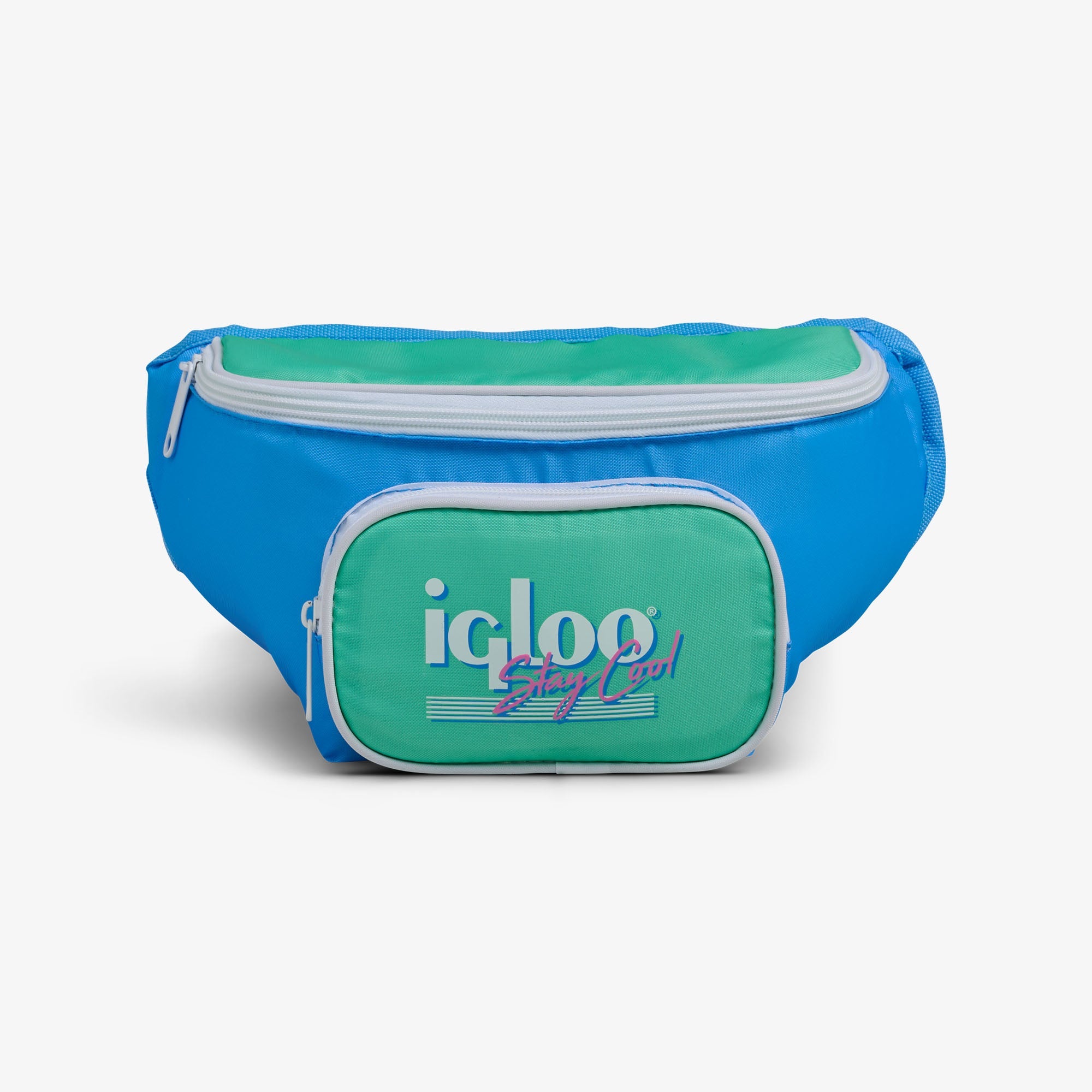 Retro Fanny Pack I0 - Carolina Blue - Front View