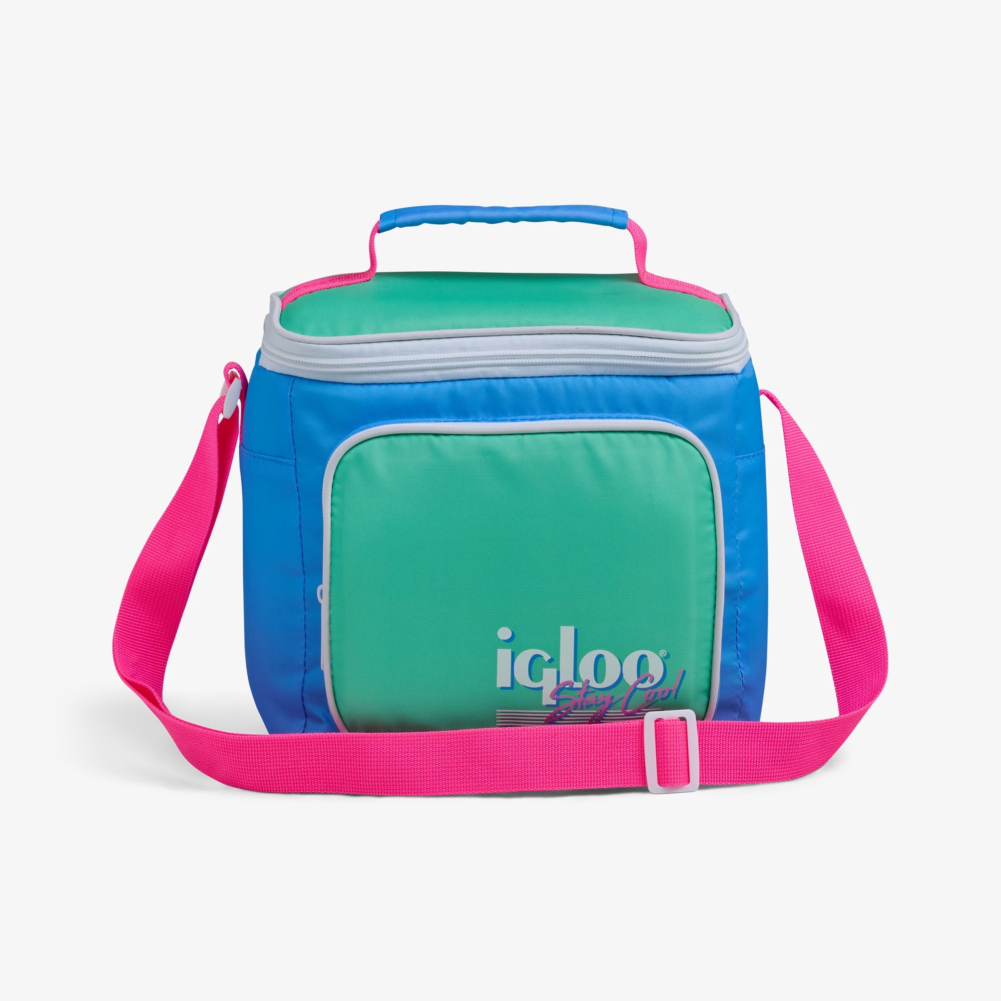 Retro Square Lunch Bag N0 - Carolina Blue - Front View