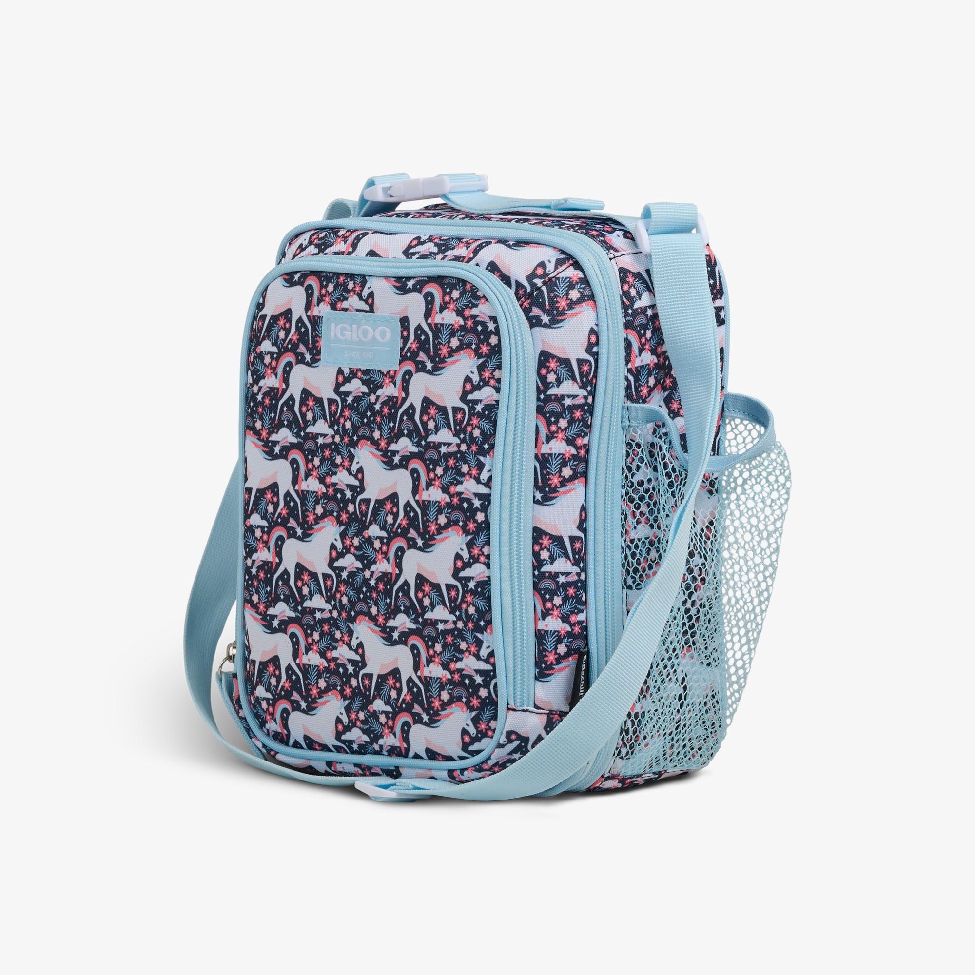 Kids Lunch Vertical Cooler + Bento Box M7 - Unicorns - Product View
