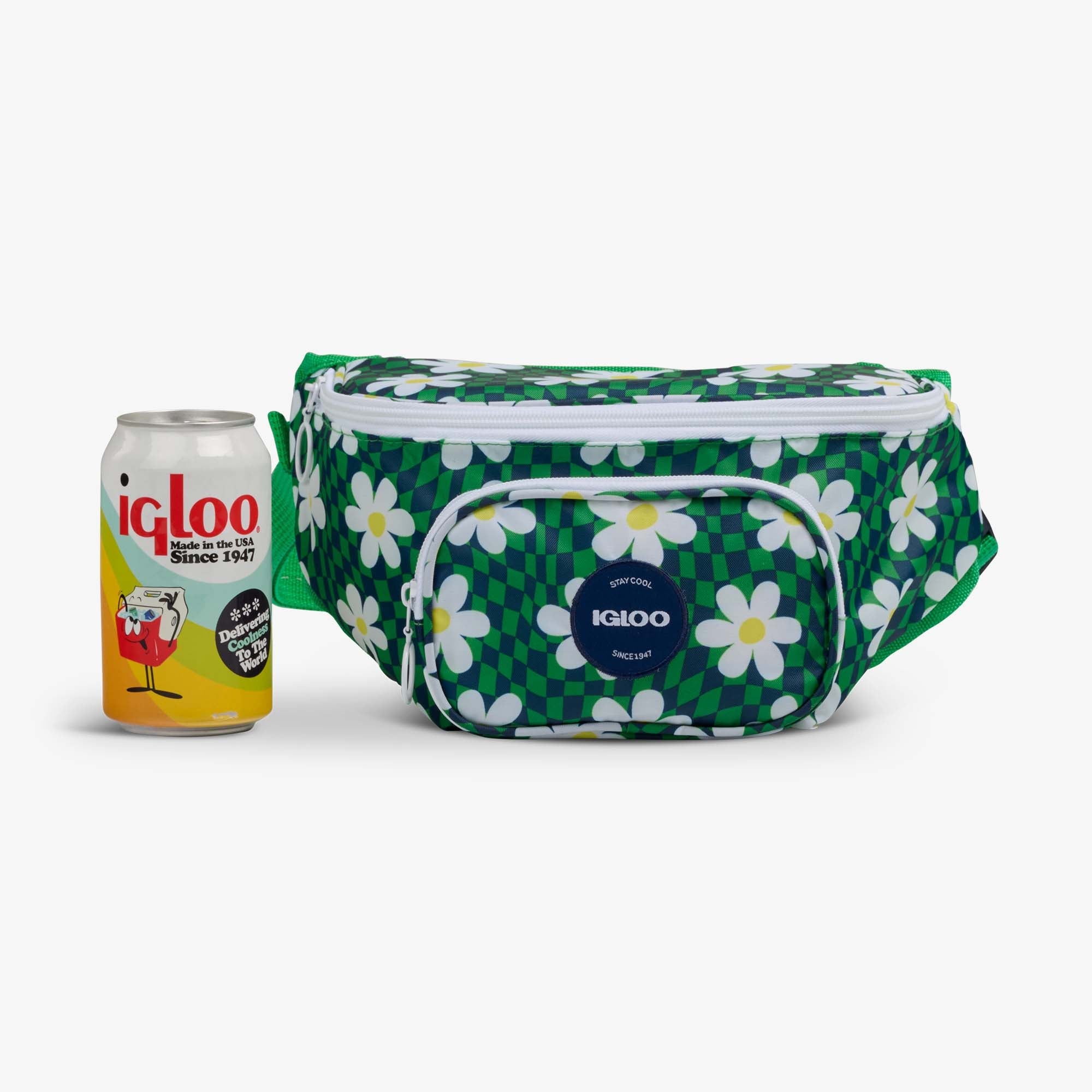 Retro Fanny Pack I0 - Psychedelic Daisy - Size View