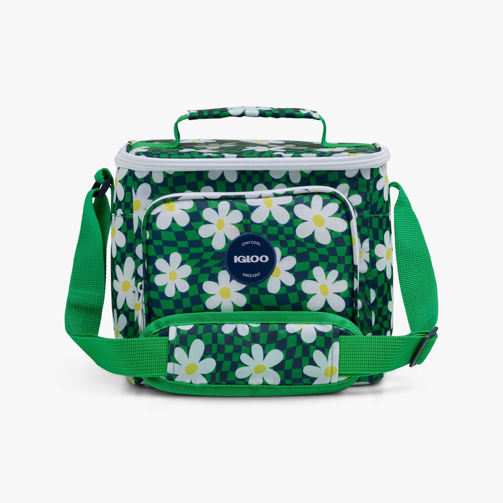 Retro Square Lunch Bag N0 - Psychedelic Daisy - Front View