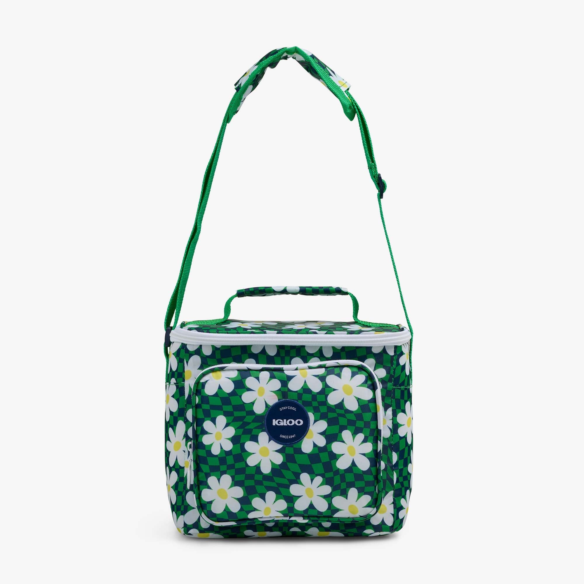 Retro Square Lunch Bag N0 - Psychedelic Daisy - Strap View