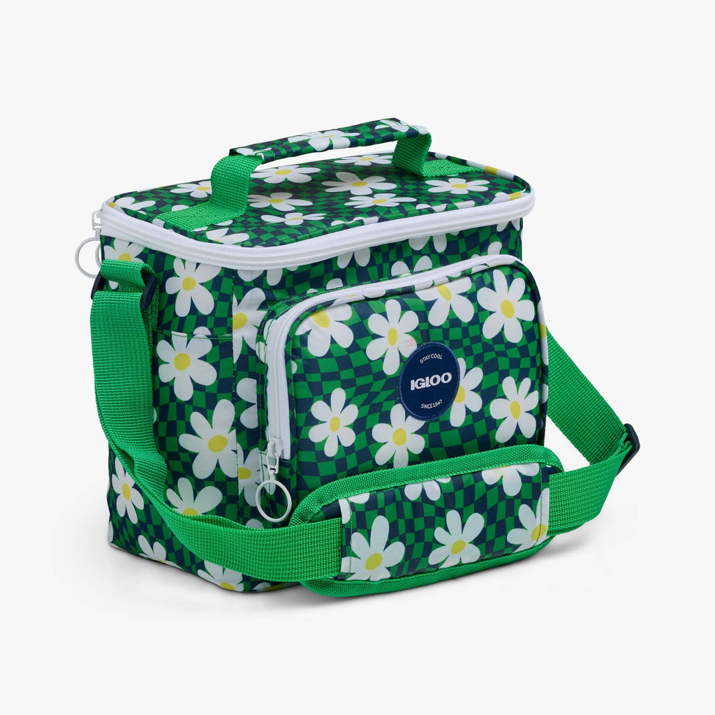 Retro Square Lunch Bag N0 - Psychedelic Daisy - Product View