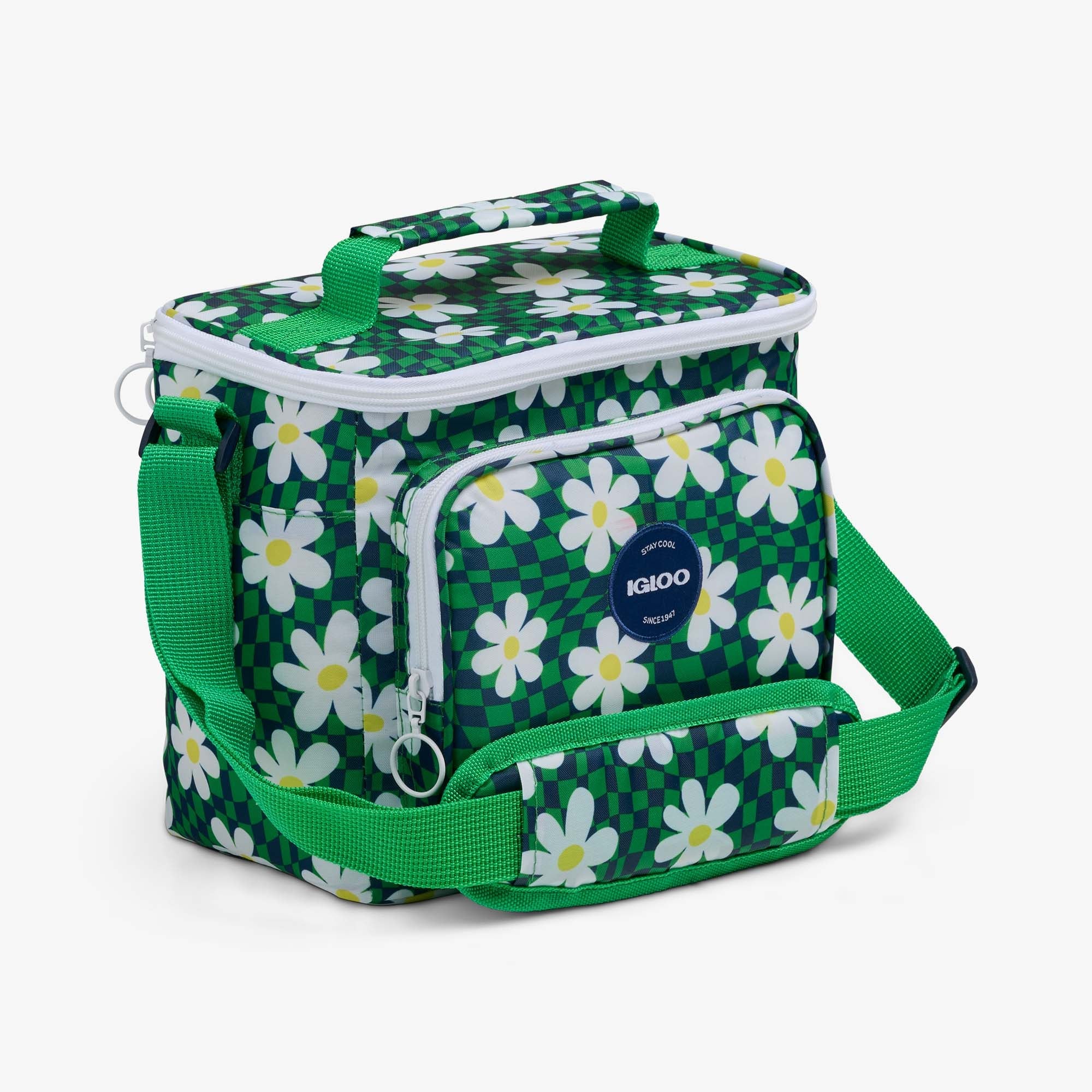 Retro Square Lunch Bag N0 - Psychedelic Daisy - Product View