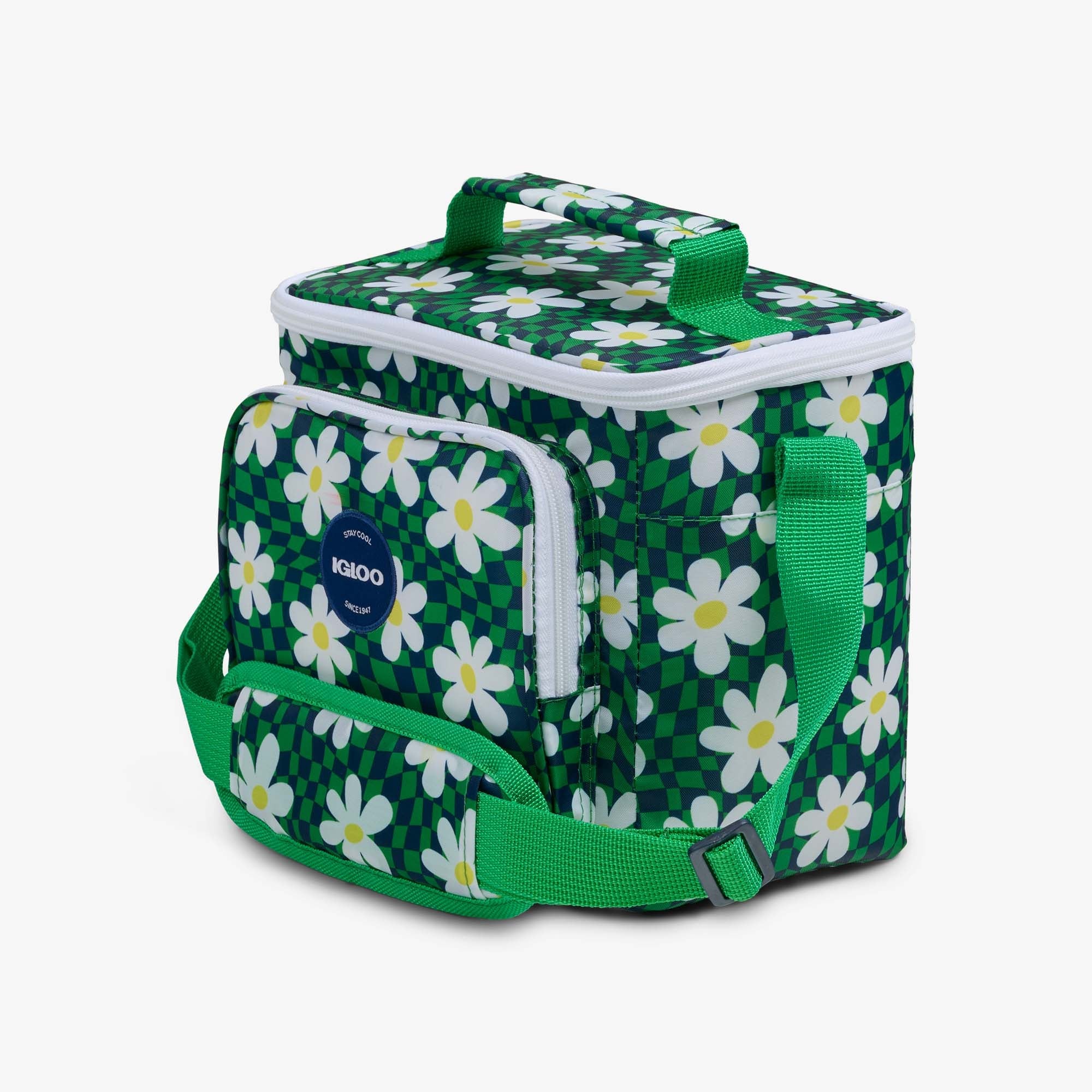 Retro Square Lunch Bag N0 - Psychedelic Daisy - Product View
