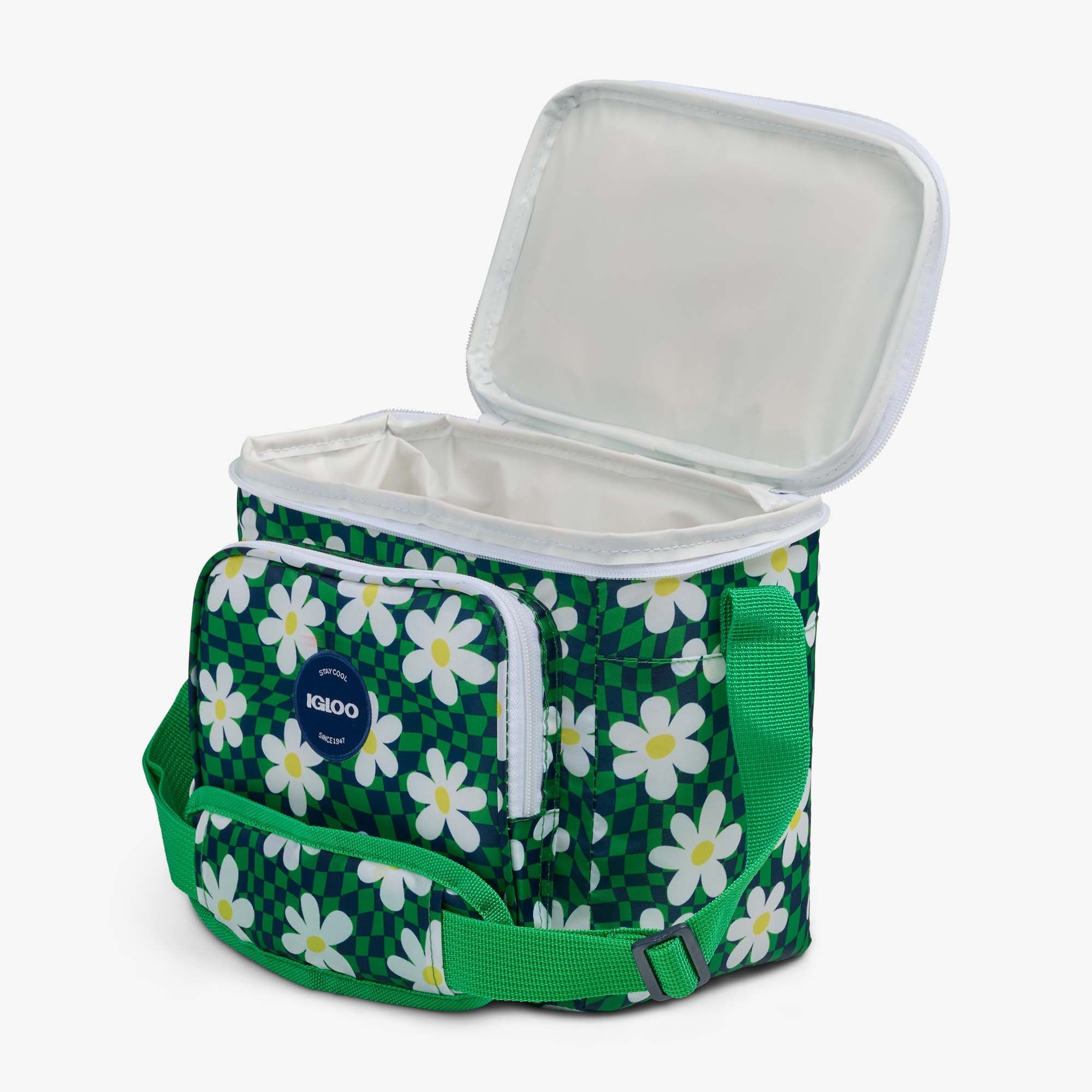 Retro Square Lunch Bag N0 - Psychedelic Daisy - Open View