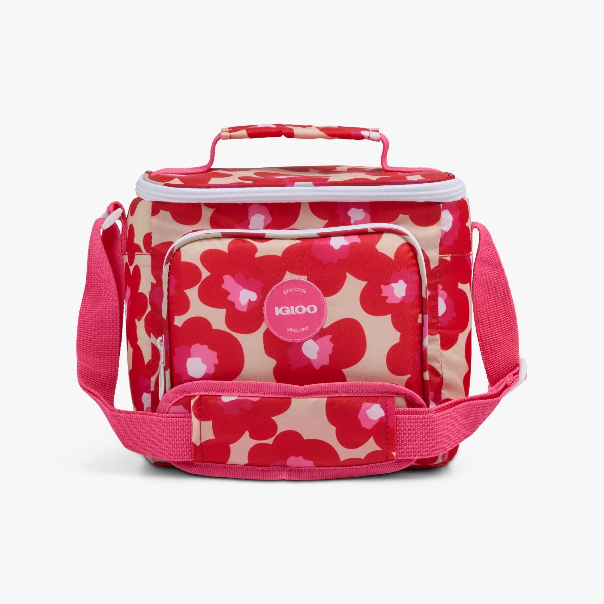 Retro Square Lunch Bag N0 - Mod Floral - Front View
