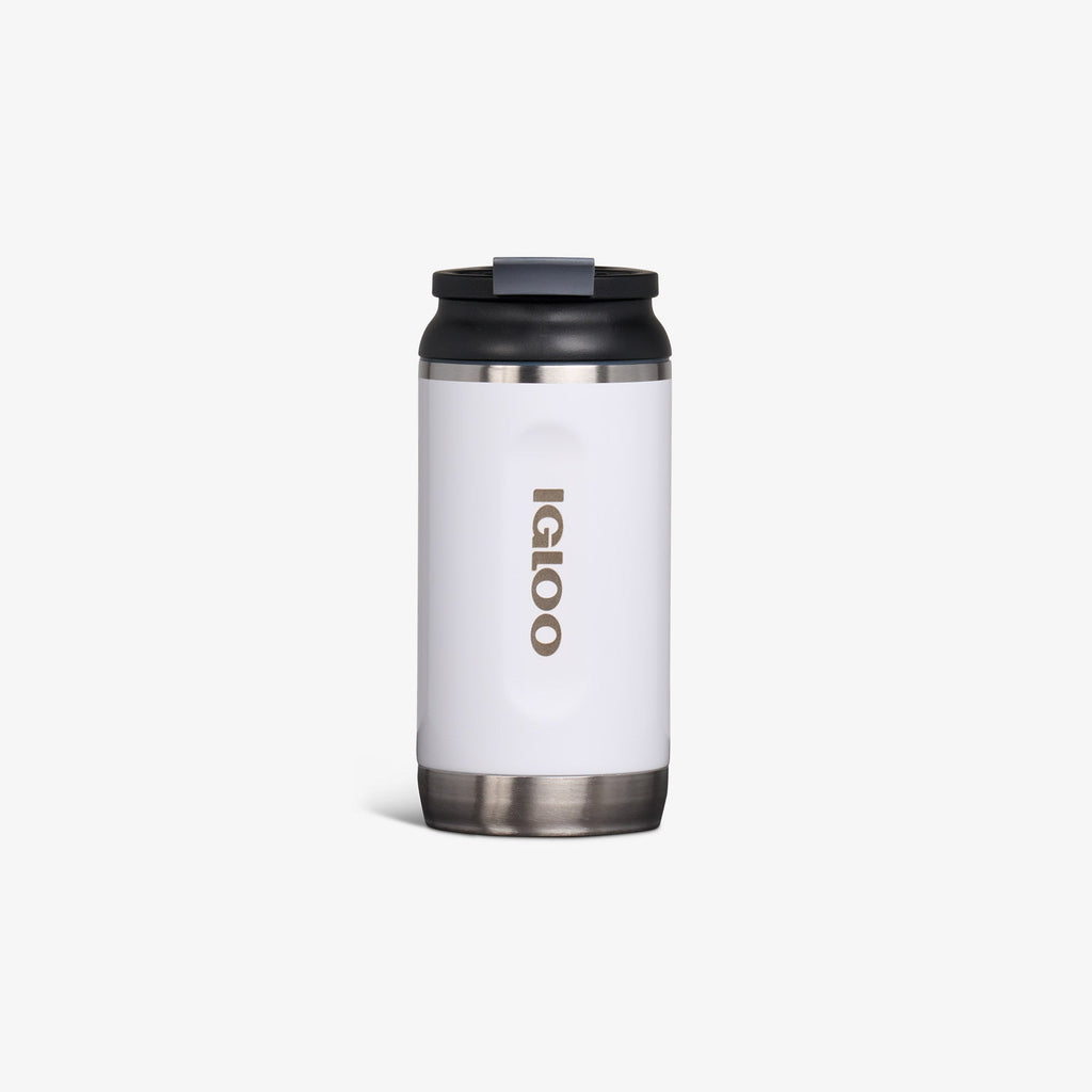 12 Oz Flip ‘n’ Sip Tumbler F9 - Gloss White - Front View